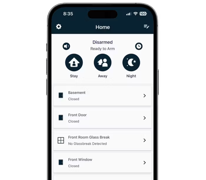 Home screen of the Cove Connect App