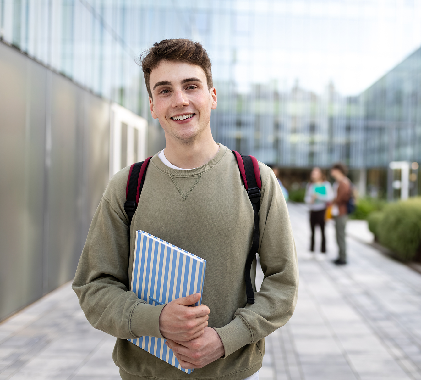 College student on campus