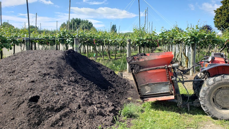 Compost for kiwifruit orchard