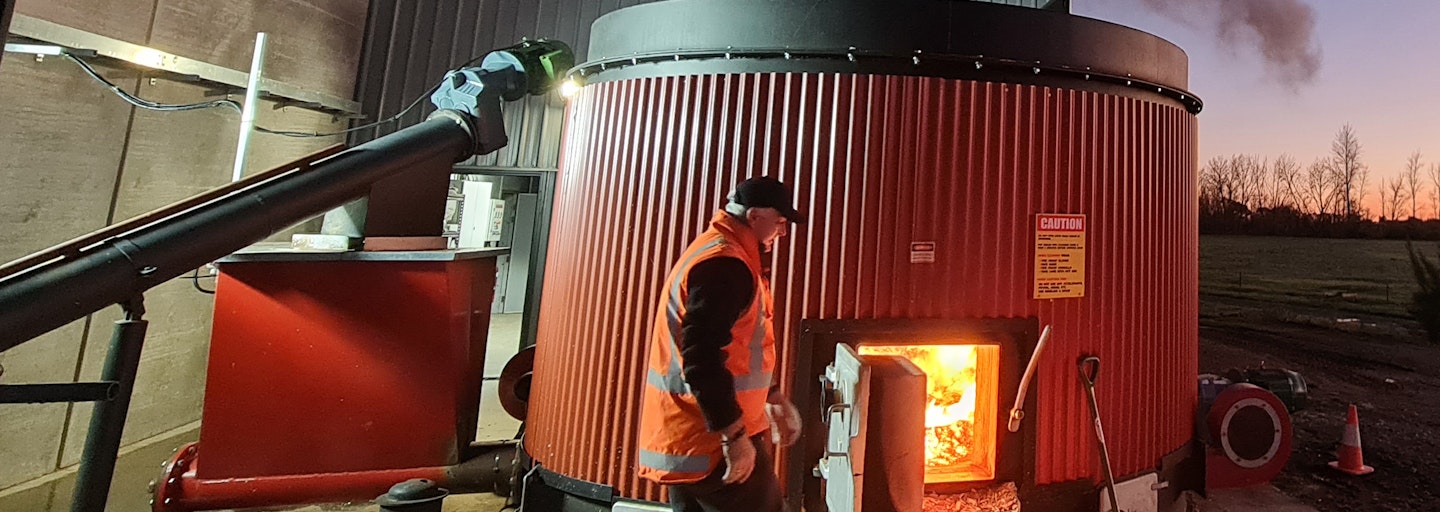 Biomass wood fuel boiler