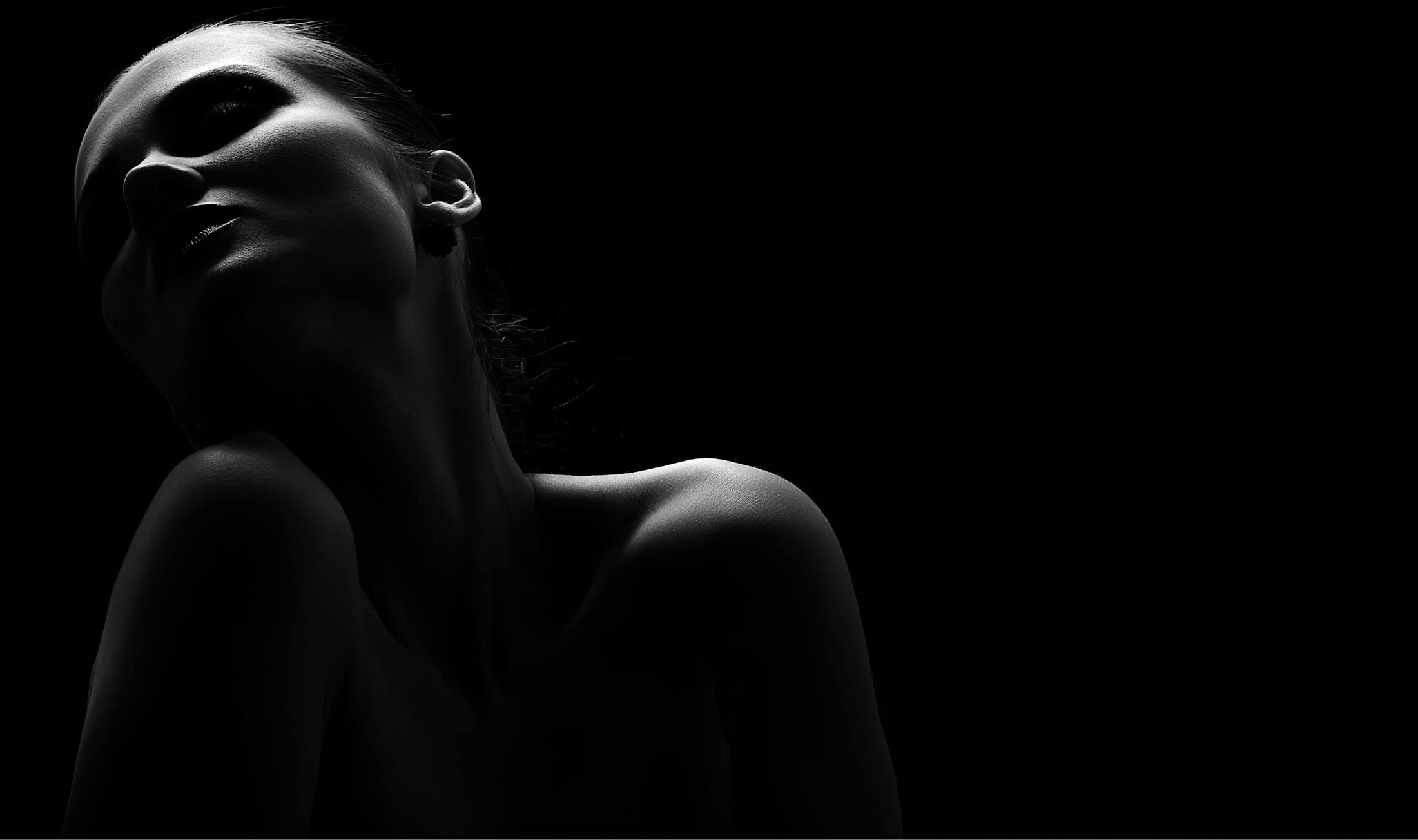 Woman in the dark