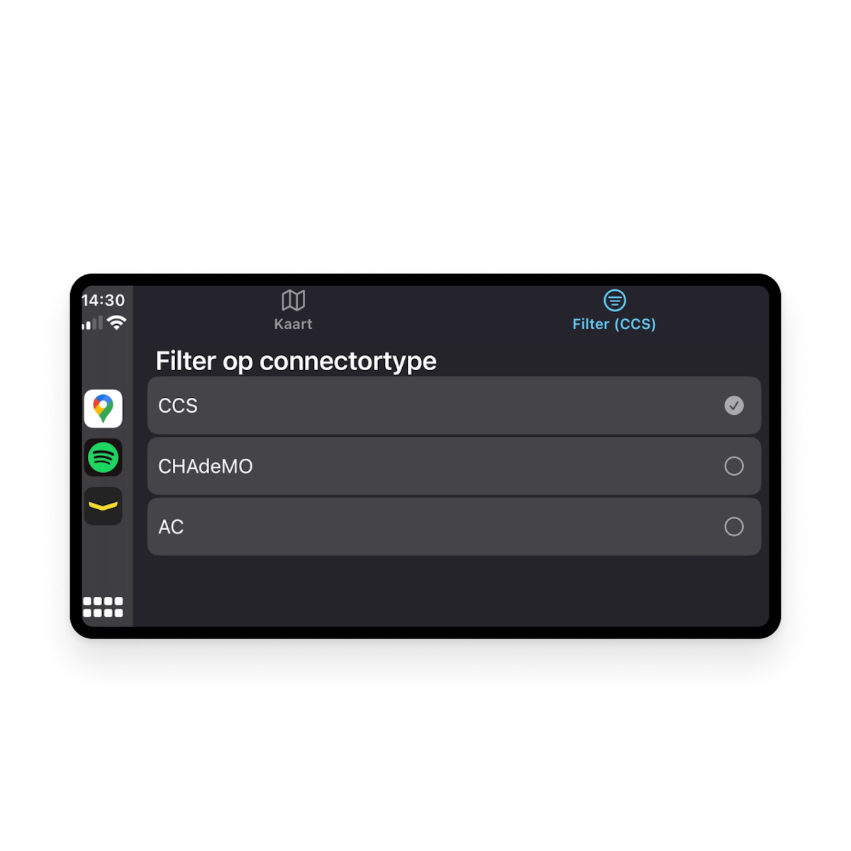 Fastned carplay app screenshot