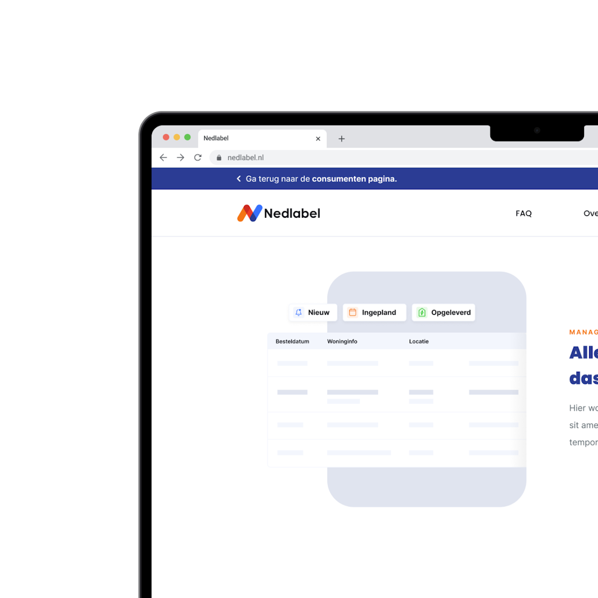 Nedlabel platform