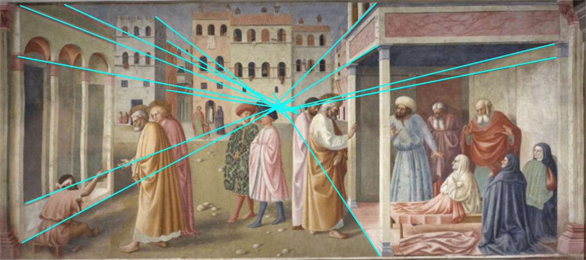 The Healing of the Cripple and Raising of Tabitha, Masolino