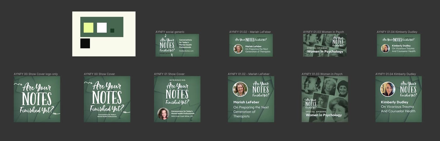 AYNFY final designs for album covers.