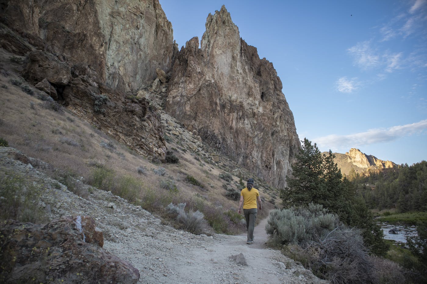 Hiking the Crooked River trail.