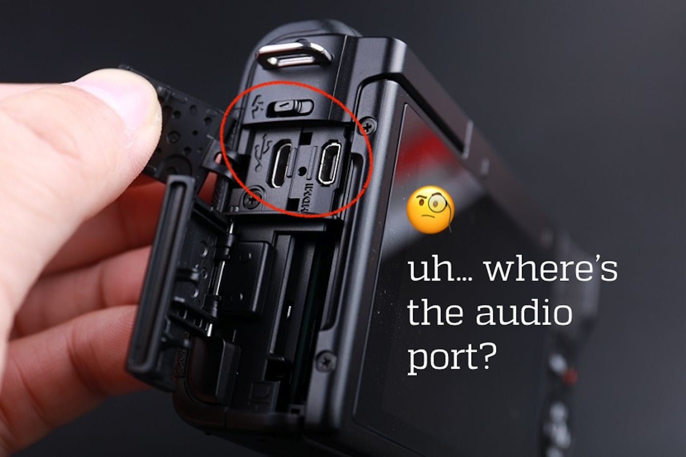 There seems to be no audio-in jack. How did I miss that?