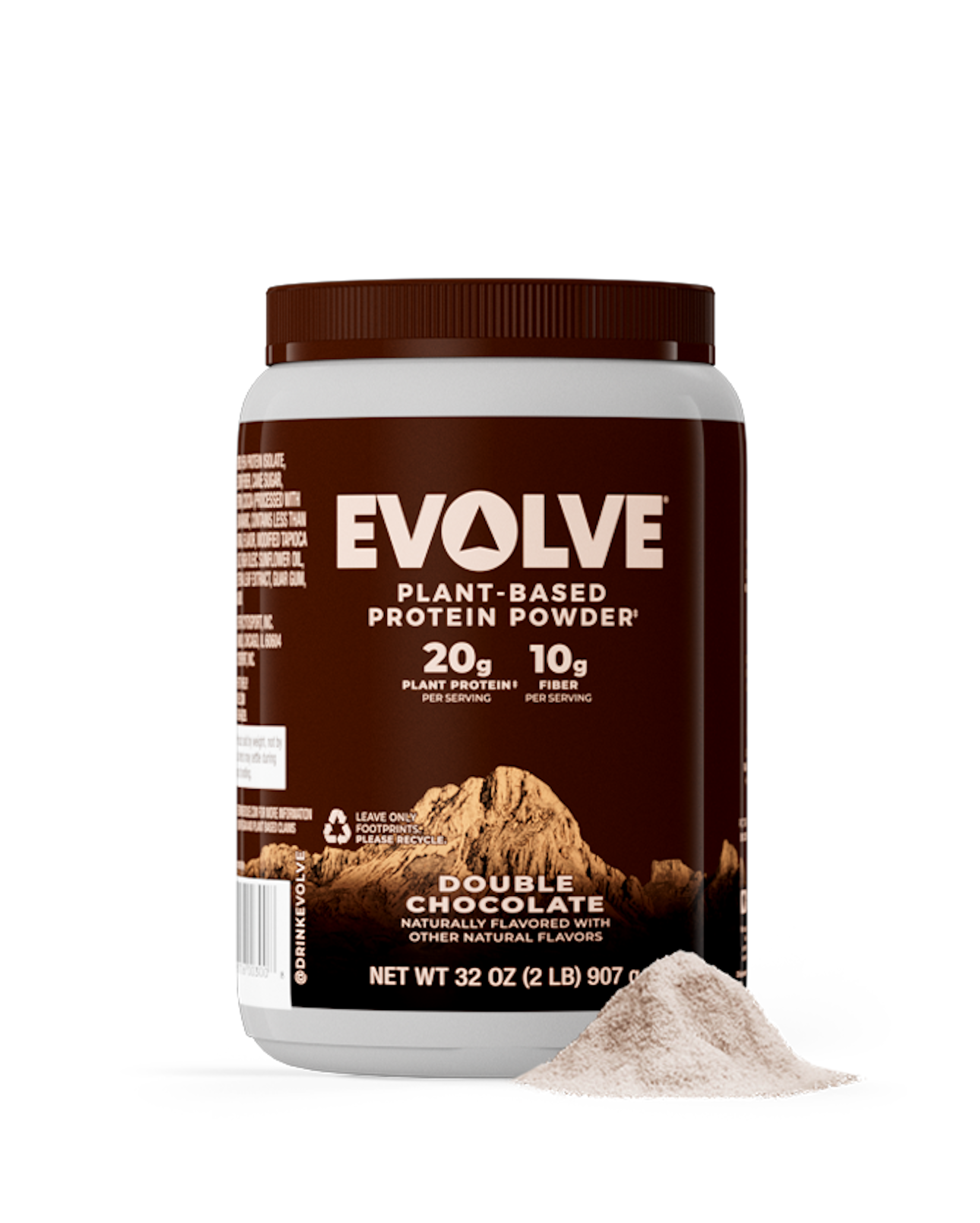 Evolve Protein Powder 2 pound canister Double Chocolate Product Tile