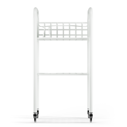 Single Wire Cooler Cart White