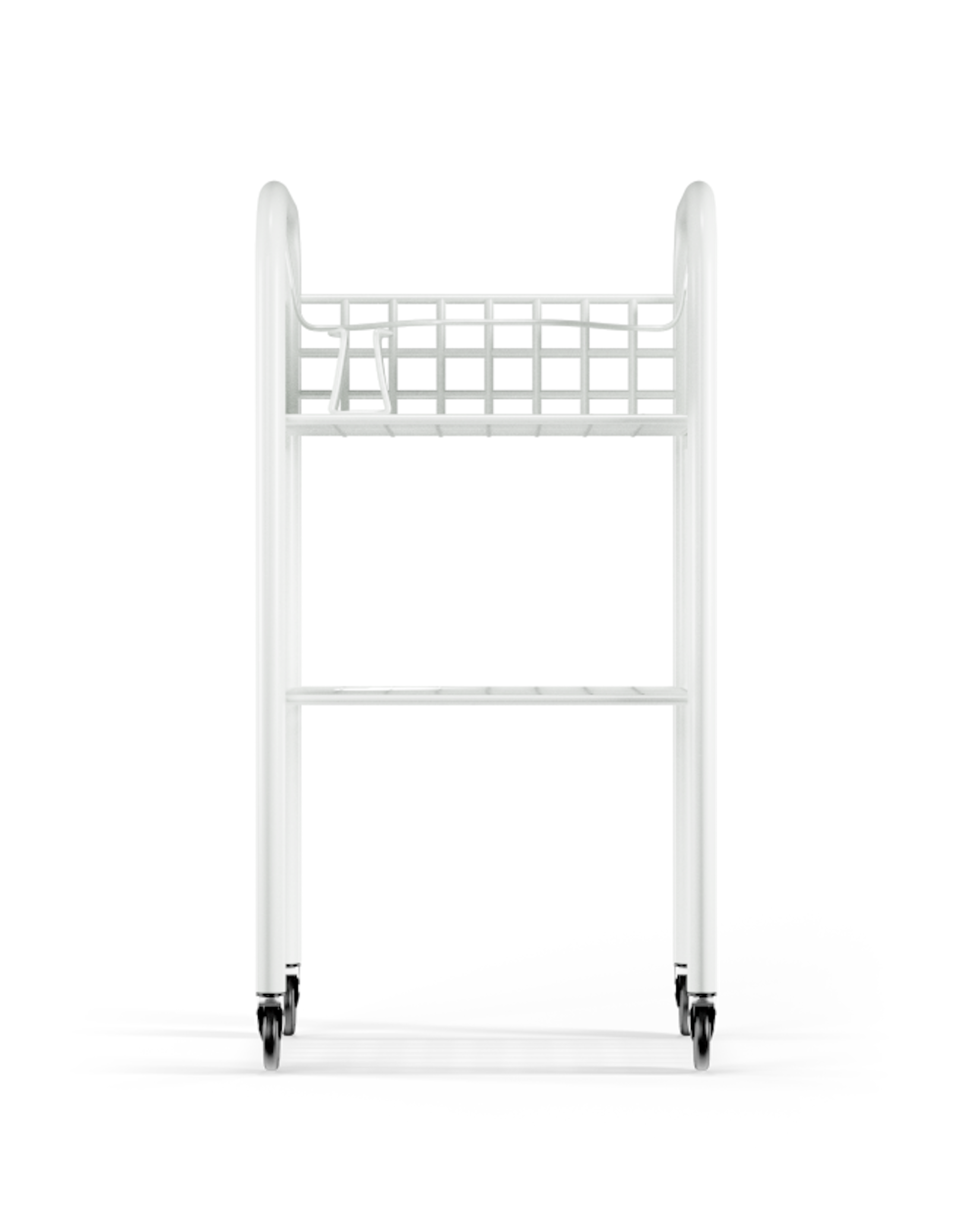 Single Wire Cooler Cart White