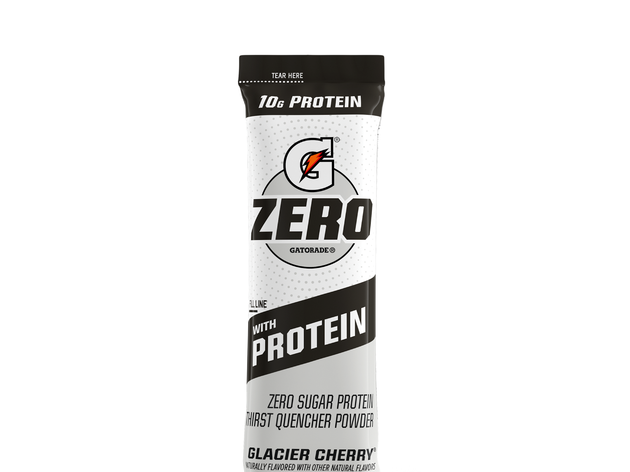 Gatorade zero with protein single serve powder glacier cherry hero