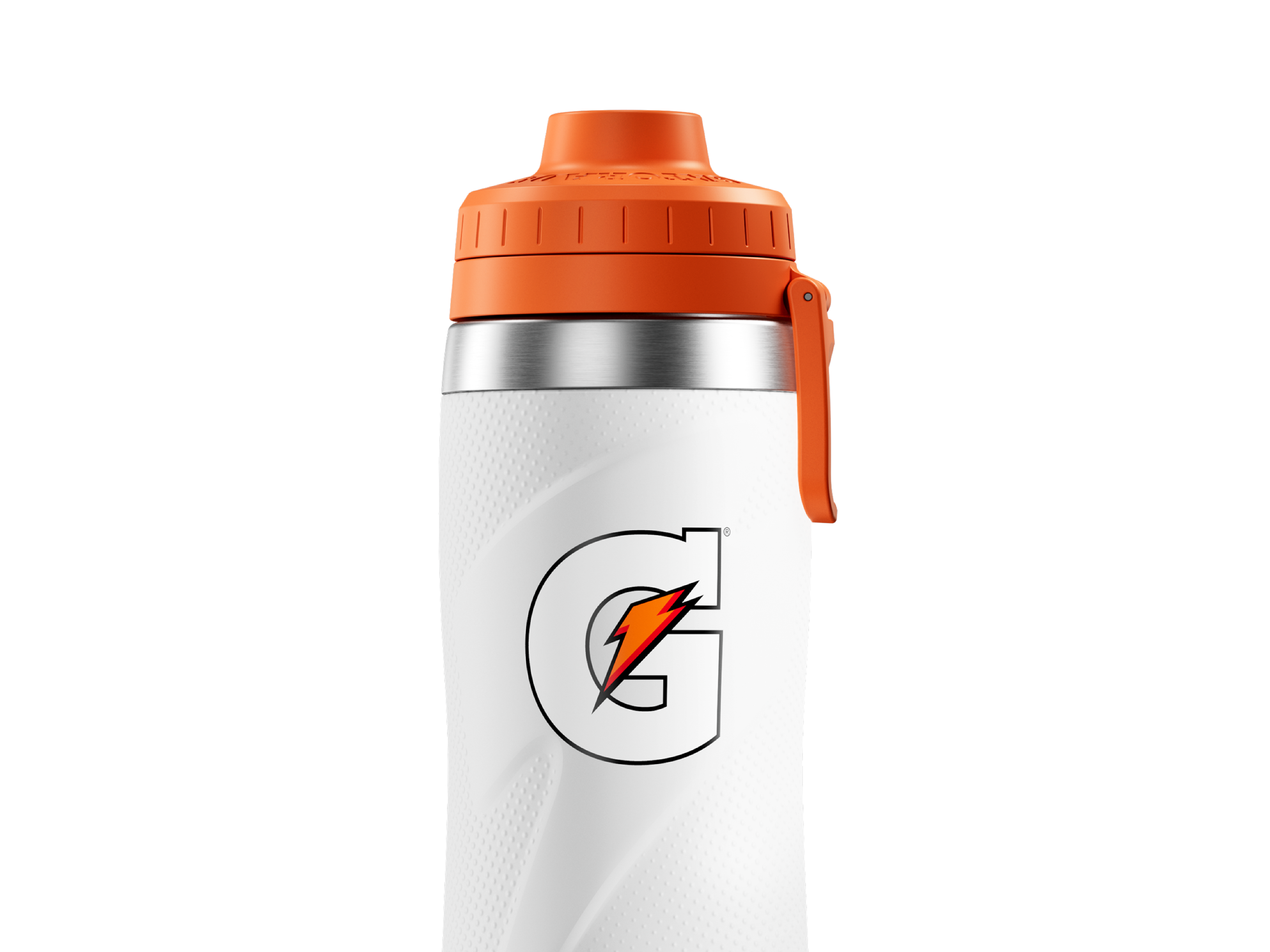 White Stainless Steel Bottle Hero