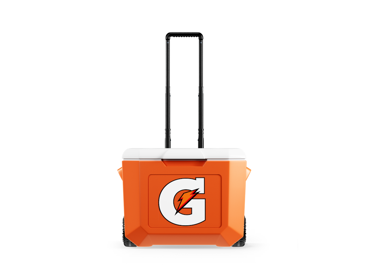 Orange Ice Chest with Wheels (60 quart) Gatorade Official Site