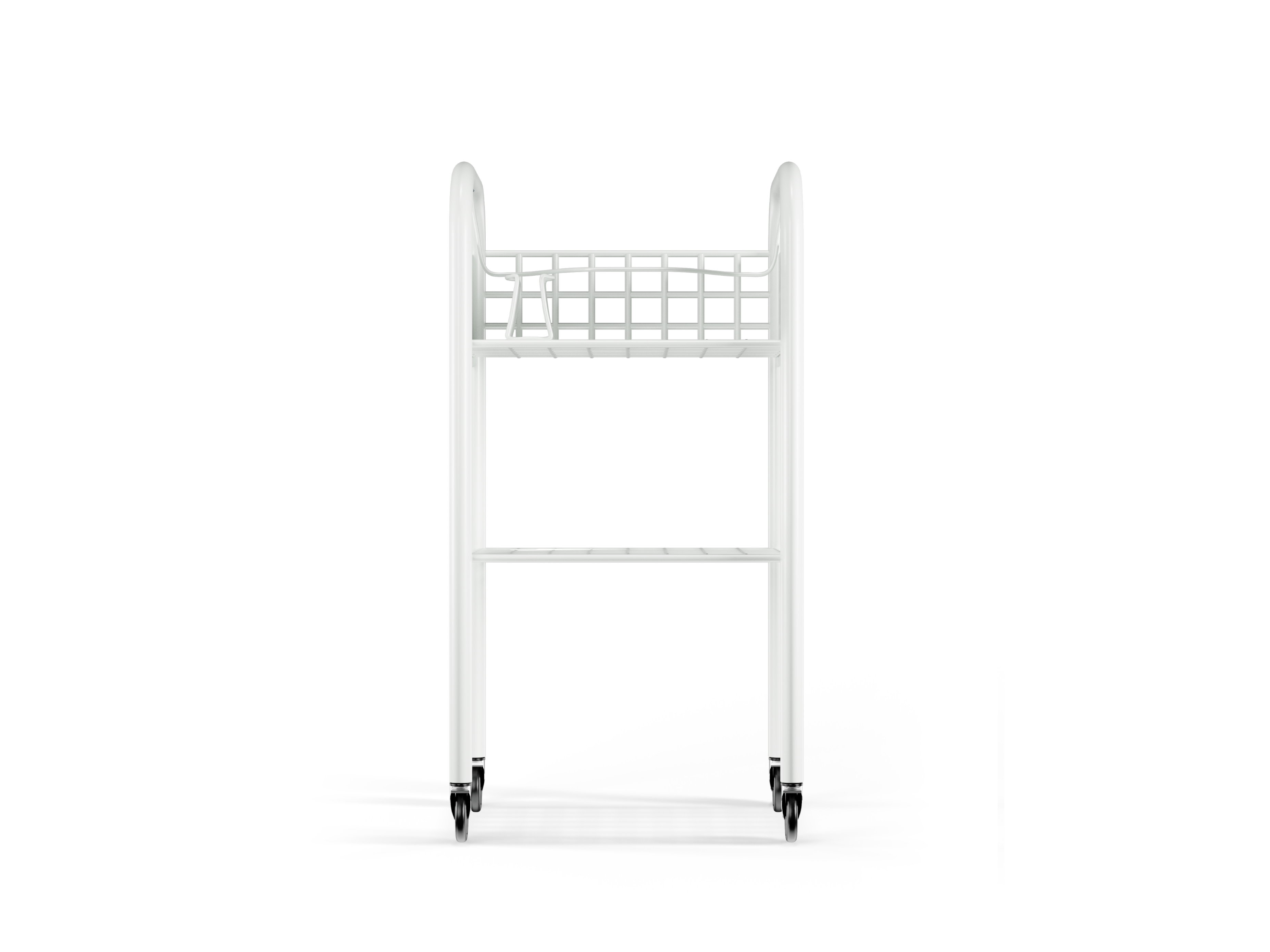 Single Wire Cooler Cart White