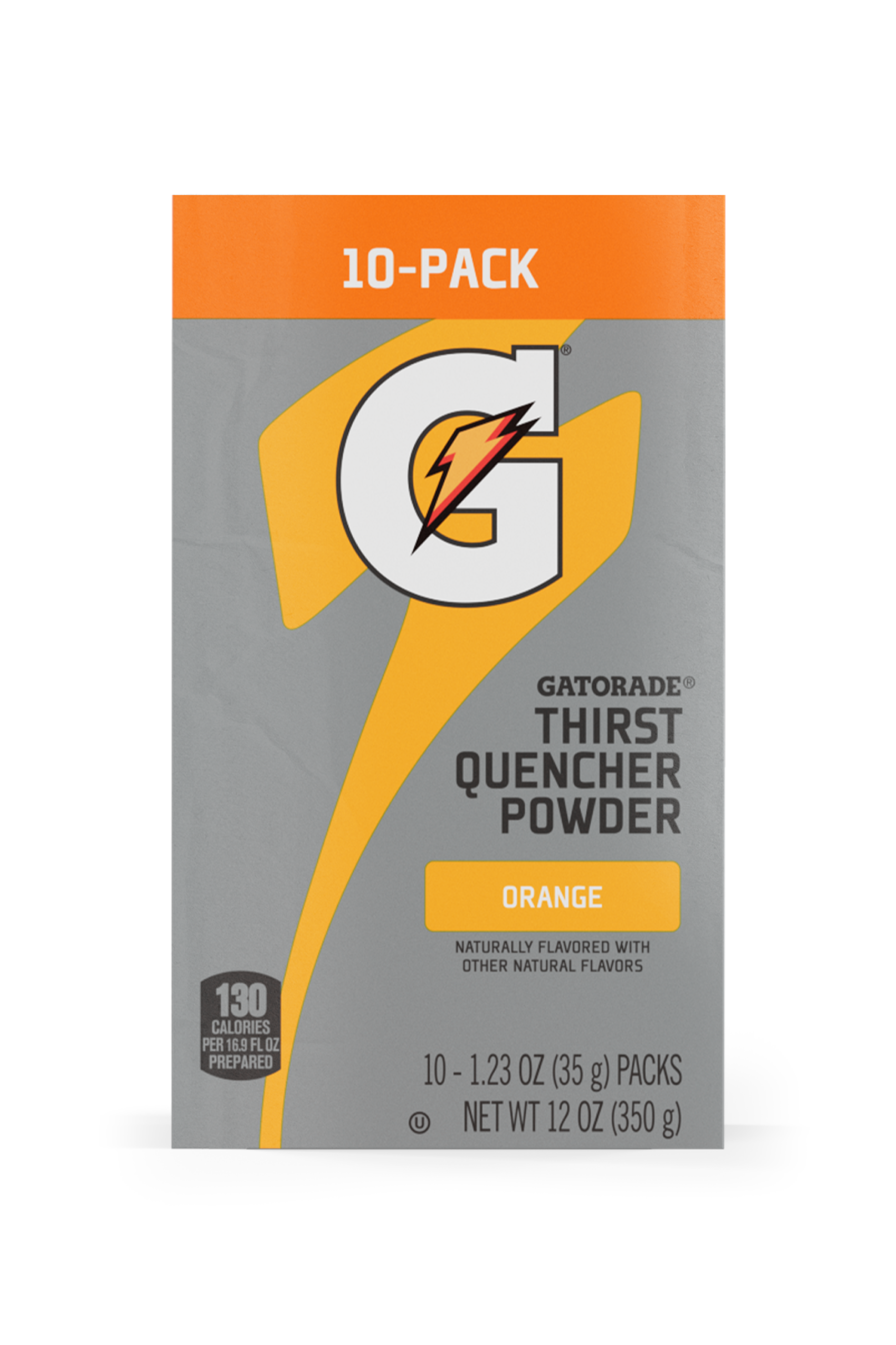 Gatorade Thirst Quencher Single Serve Powder Orange Box