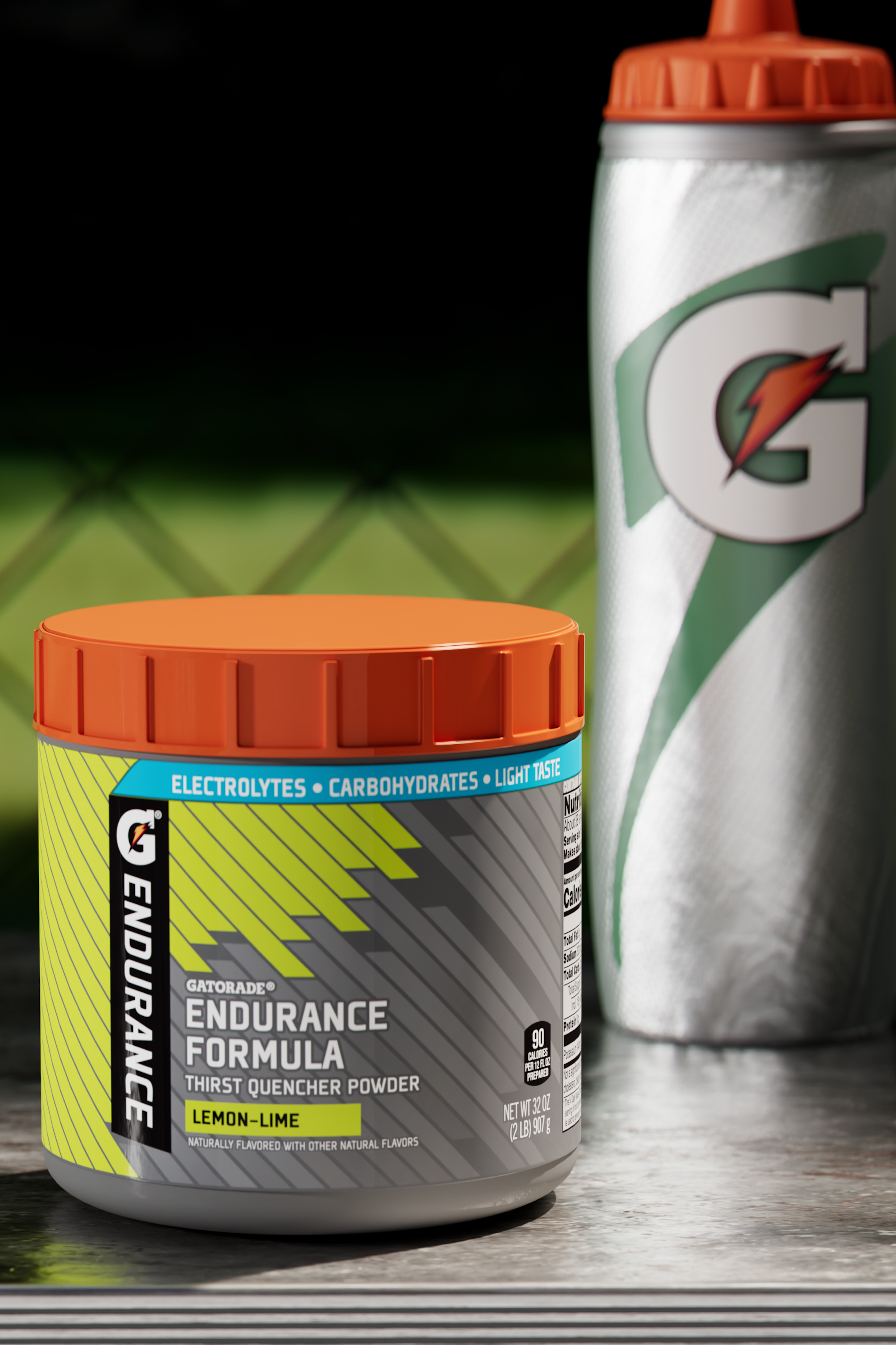 Endurance canister lemon lime with Gx bottle