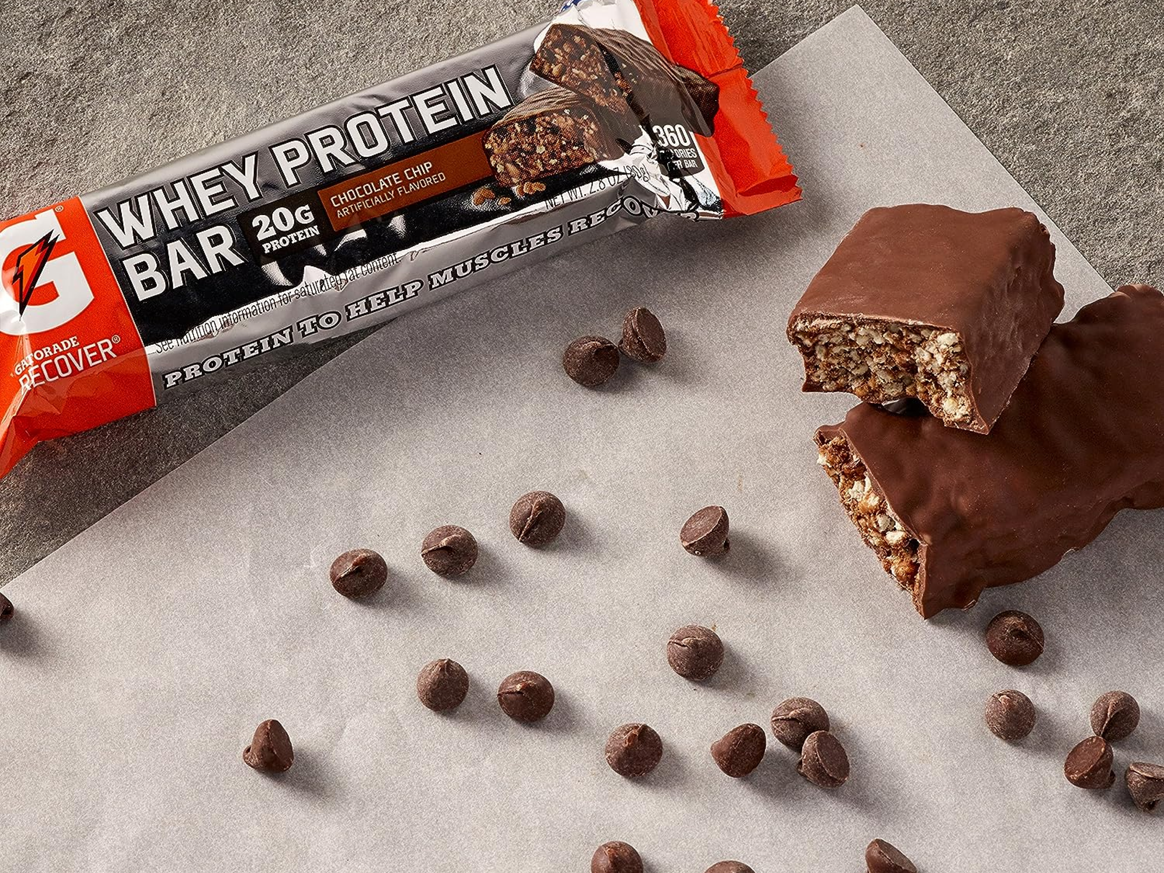 Protein bar with chocolate chips