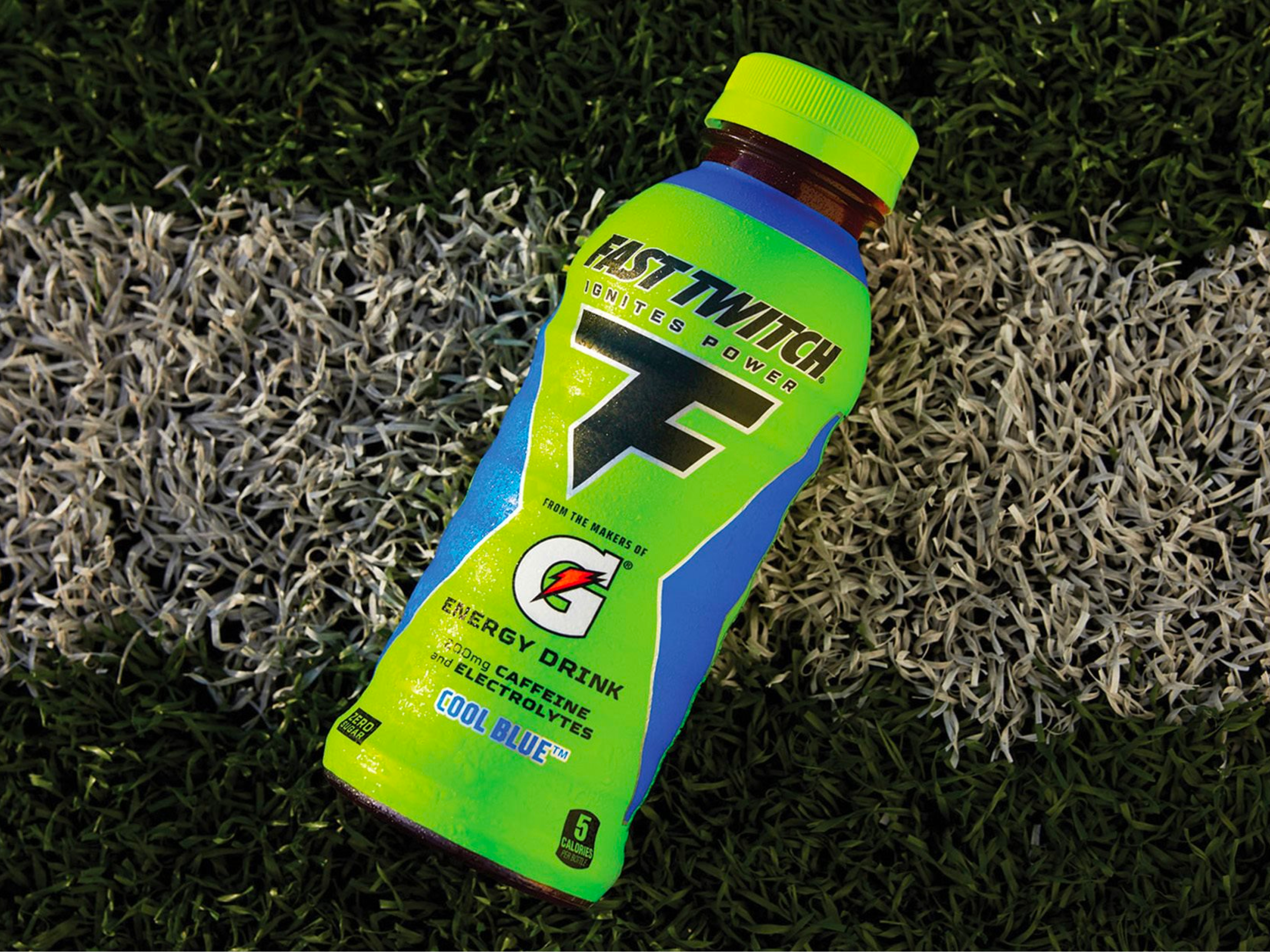 Fast twitch ready to drink cool blue bottle