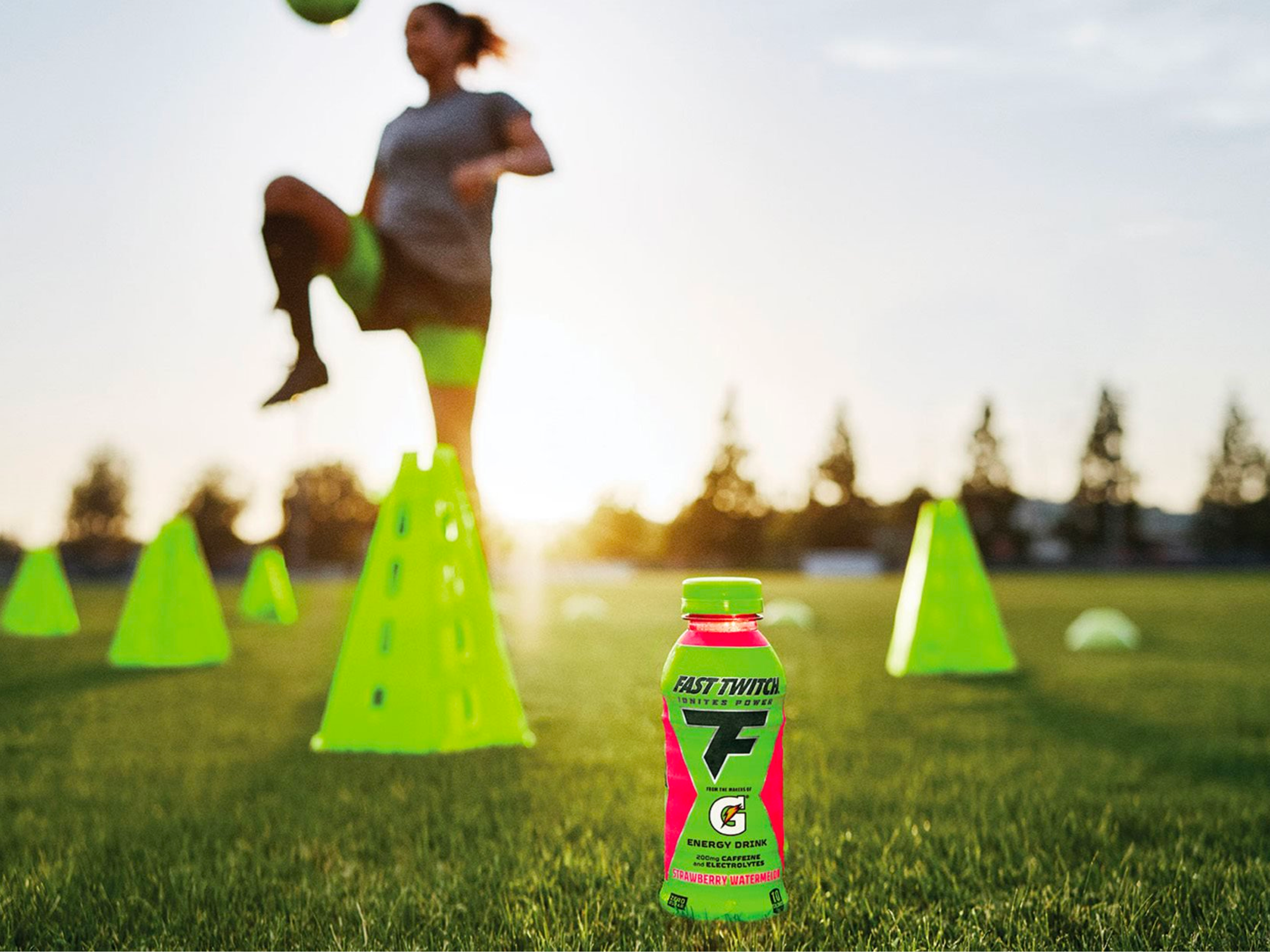 Athlete training with fast twitch strawberry watermelon