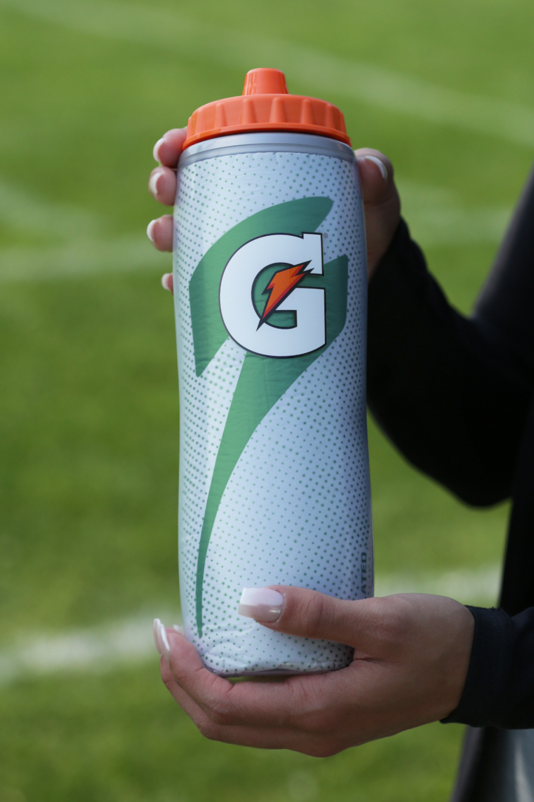 Silver insulated squeeze bottle