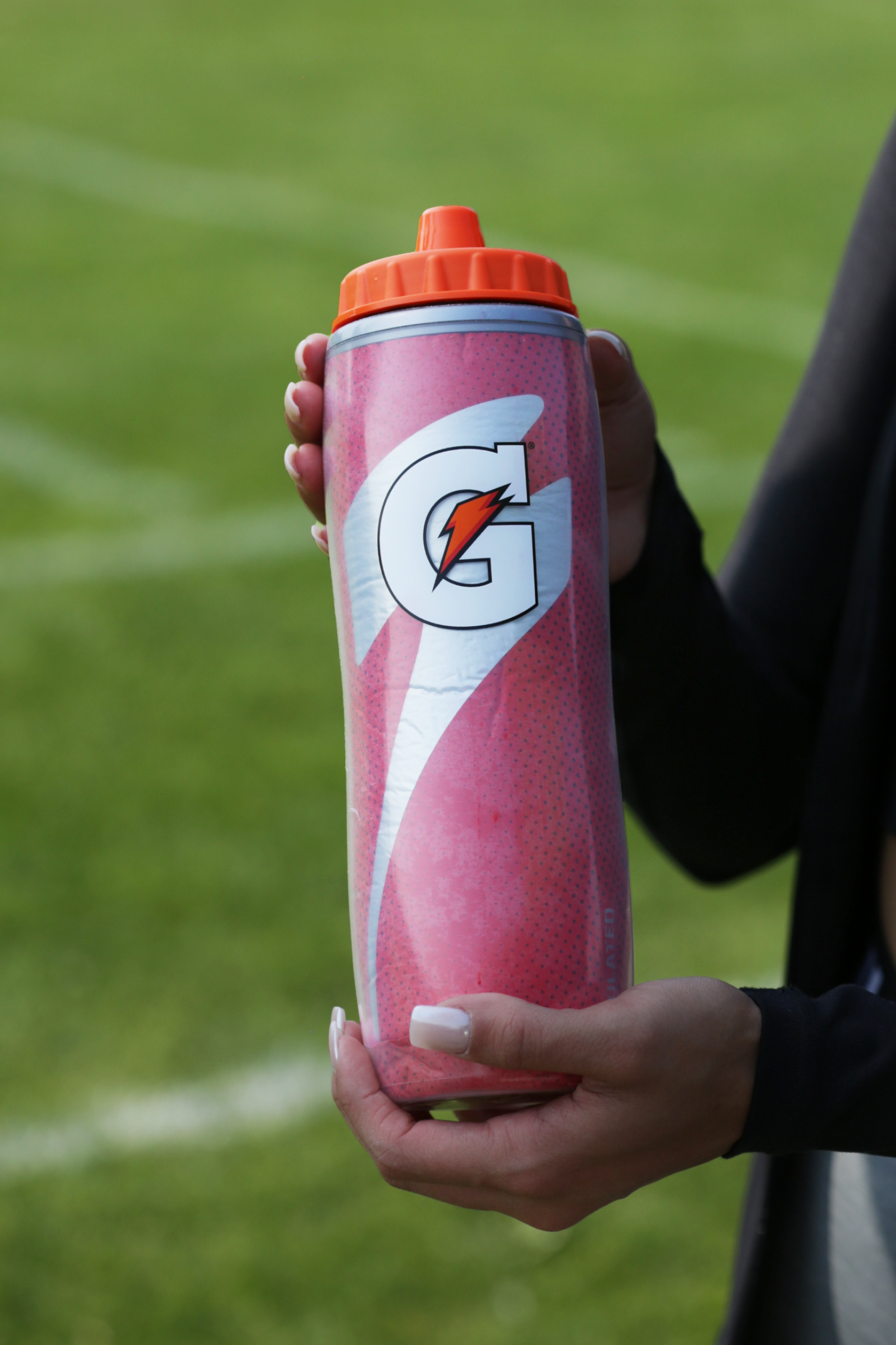 Red insulated squeeze bottle