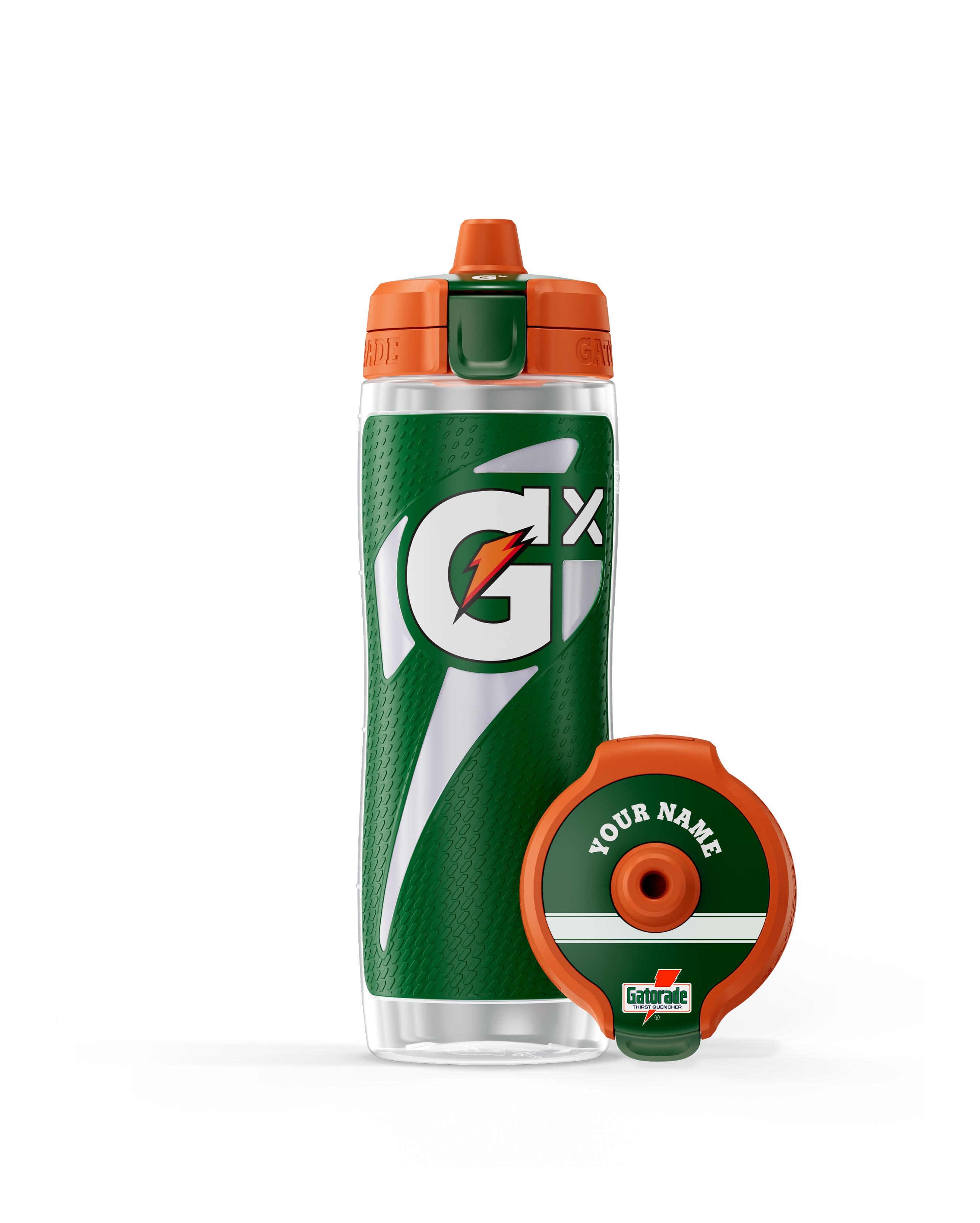 Gx Exclusive Bottle Green with customizable lid