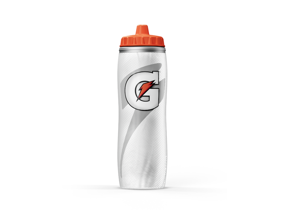 White Insulated Squeeze Water Bottle (30 oz) Gatorade Official Site