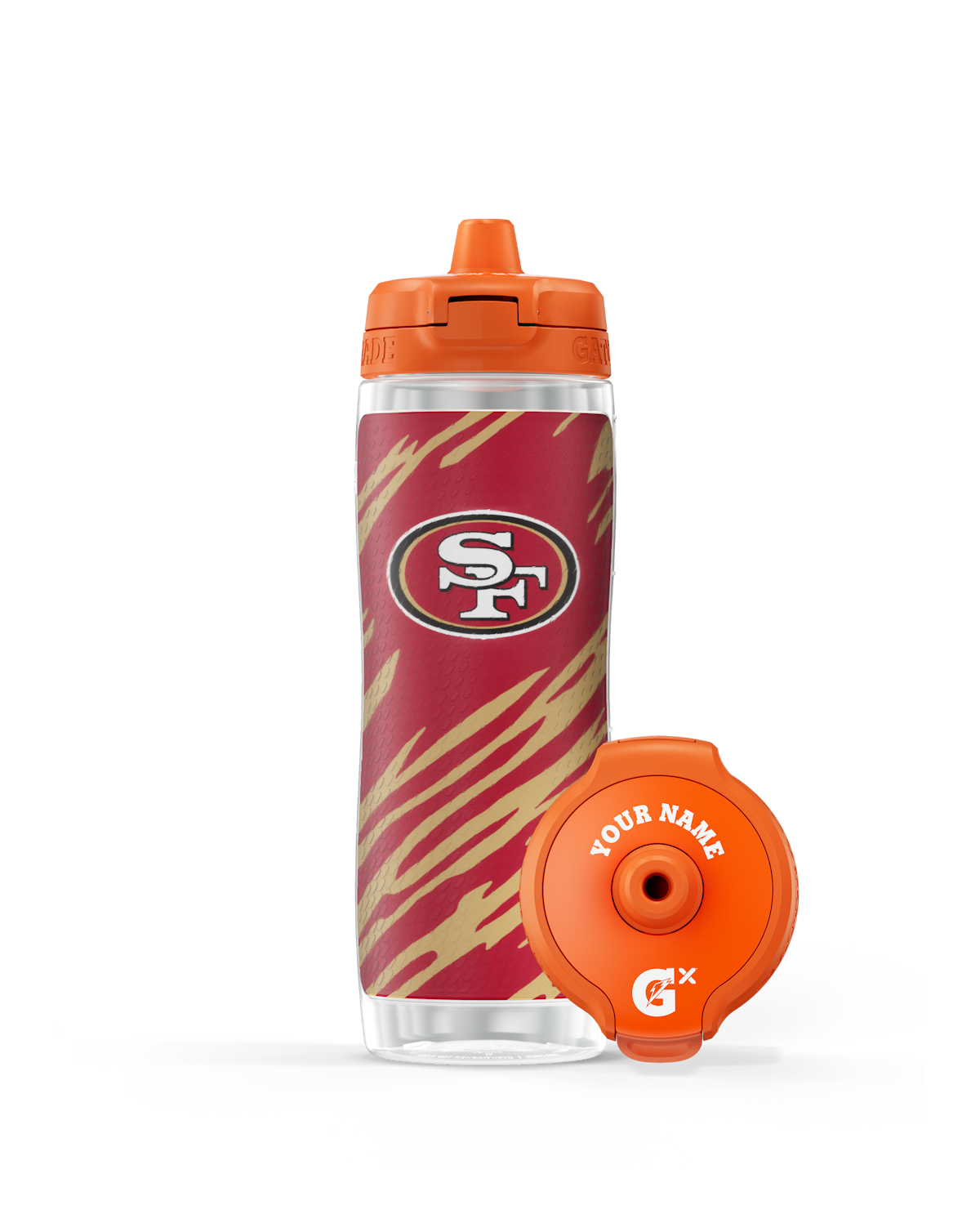 NFL San Francisco 49ers Touchdown 24 oz Water Bottle with lid