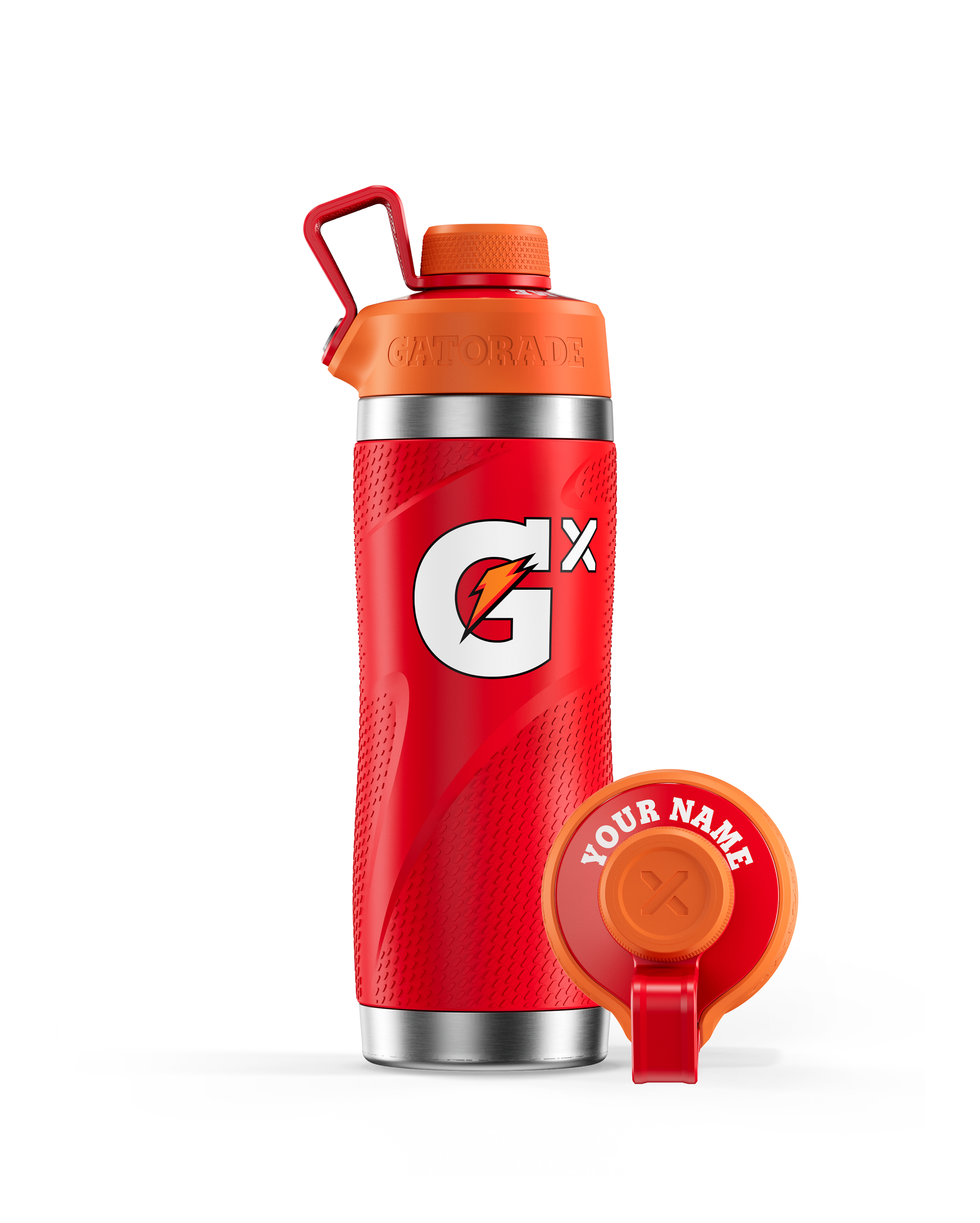Gx Stainless Steel Red Bottle with Lid