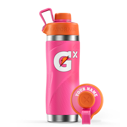 Gx Stainless Steel Pink Bottle with Lid