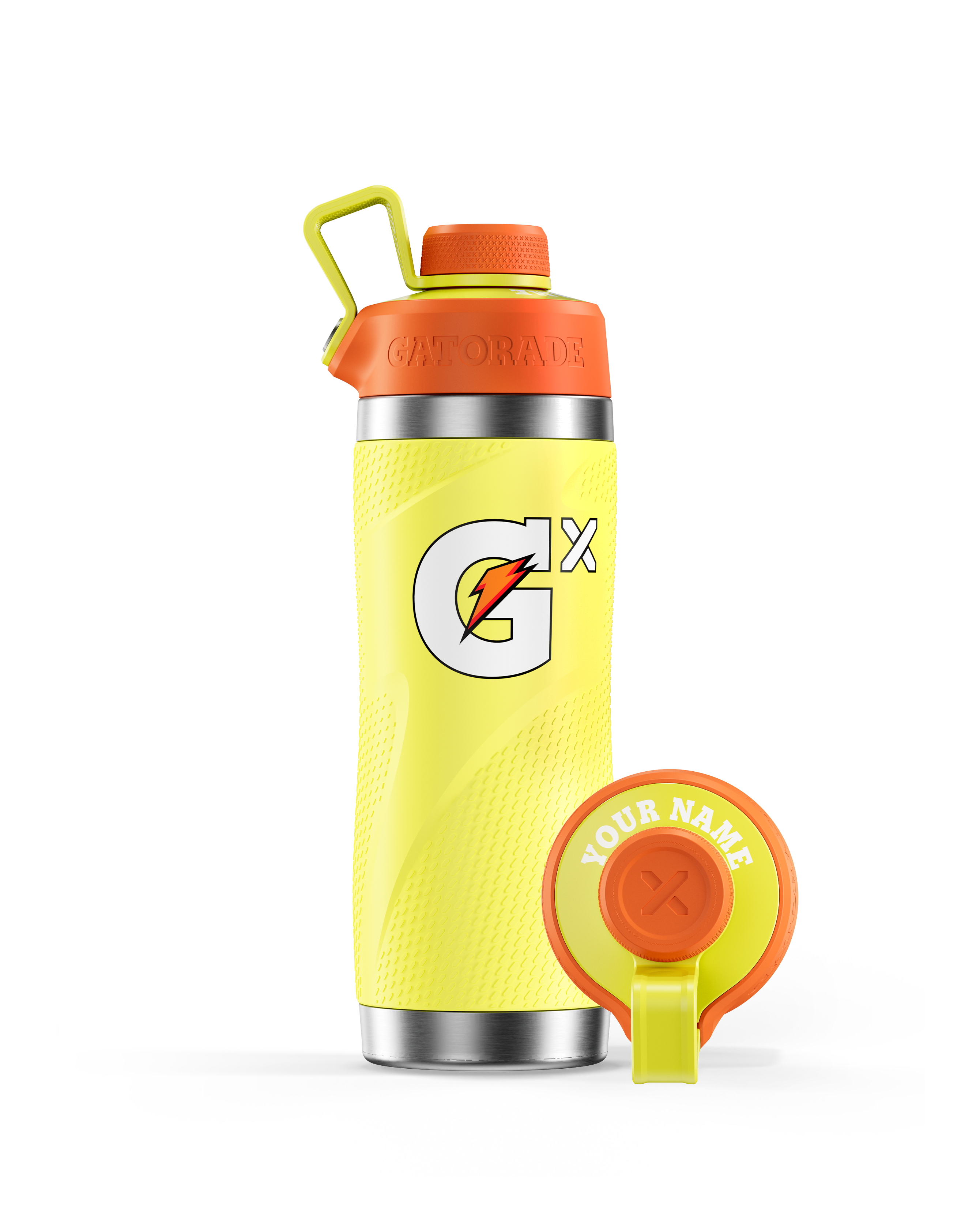 Yellow Gx stainless steel bottle