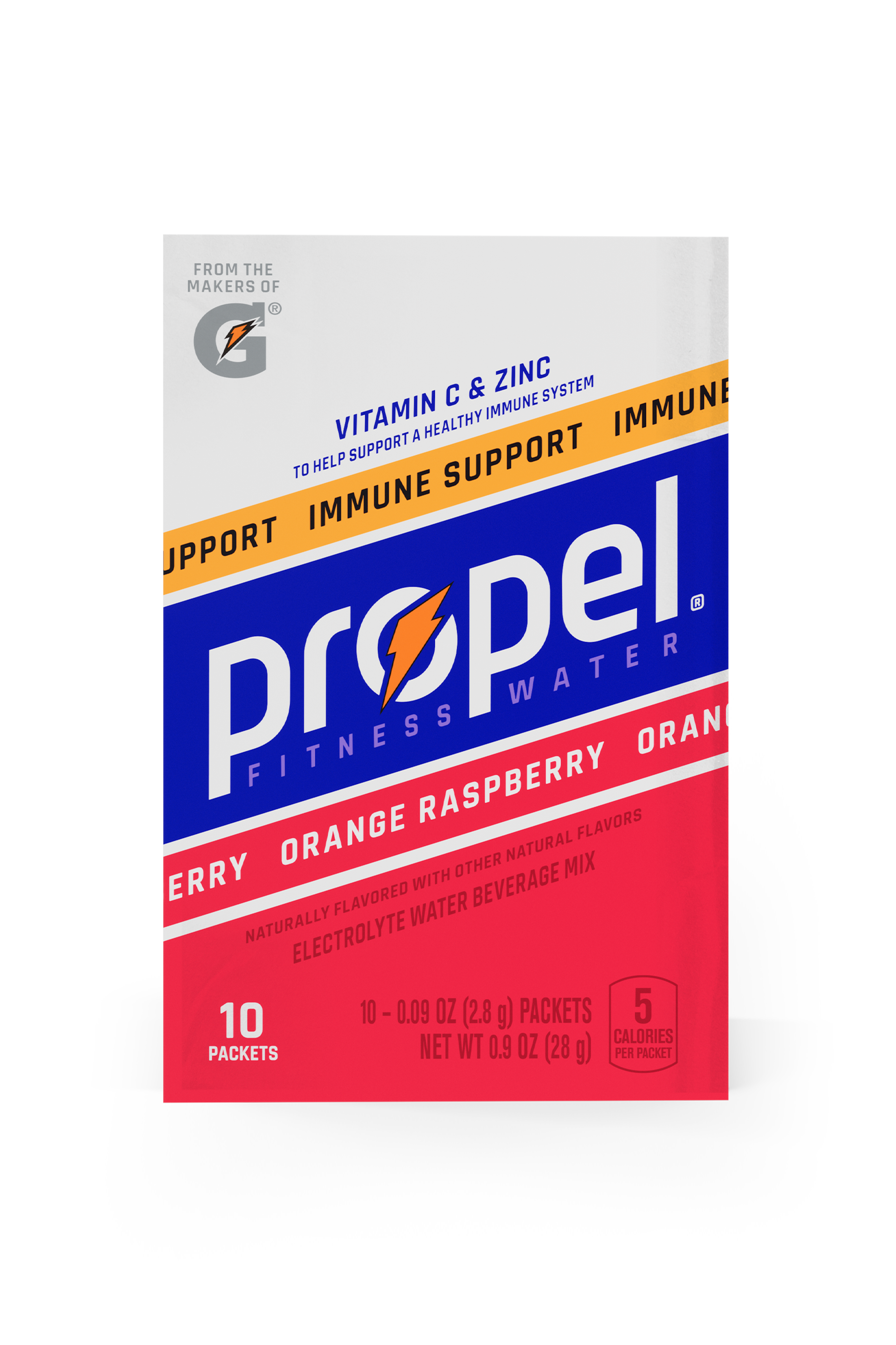 Propel Immune Support Powder Orange Raspberry Box
