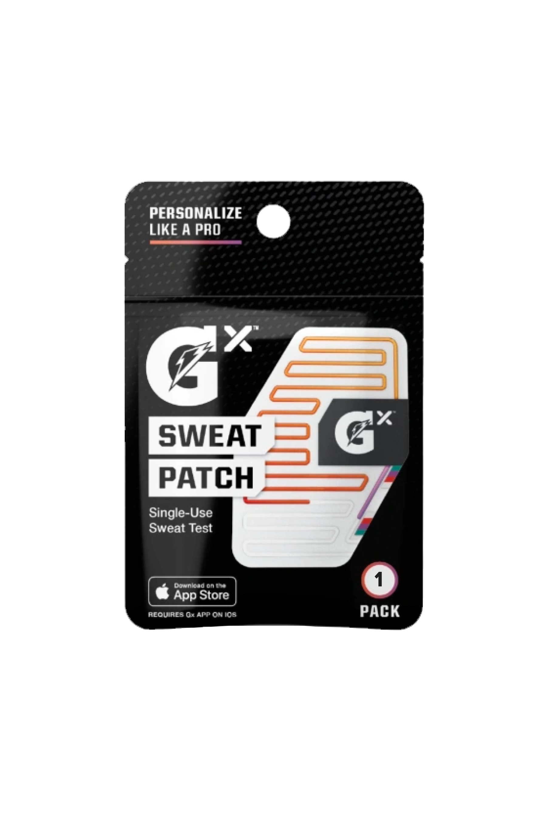 Single count sweat patch packaging.