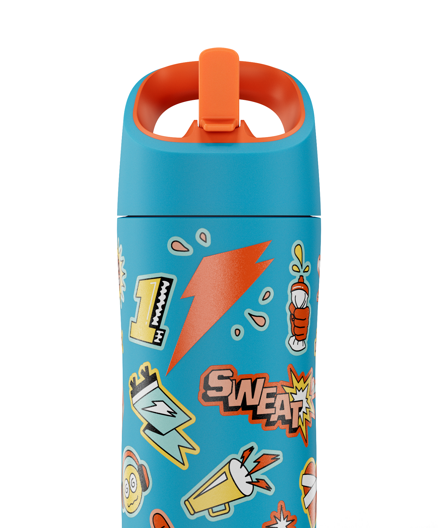 Kids Reward Water Bottle - 18oz Insulated Stainless Steel With Stickers, Dust-Proof Straw, Leak-Proof