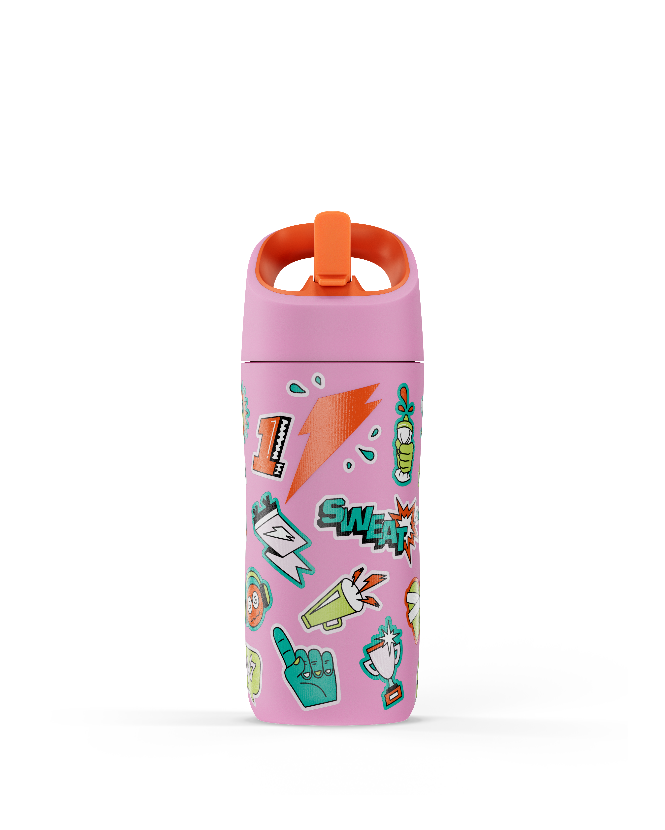 Rookie bottle pink with stickers