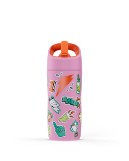 Rookie bottle pink with stickers