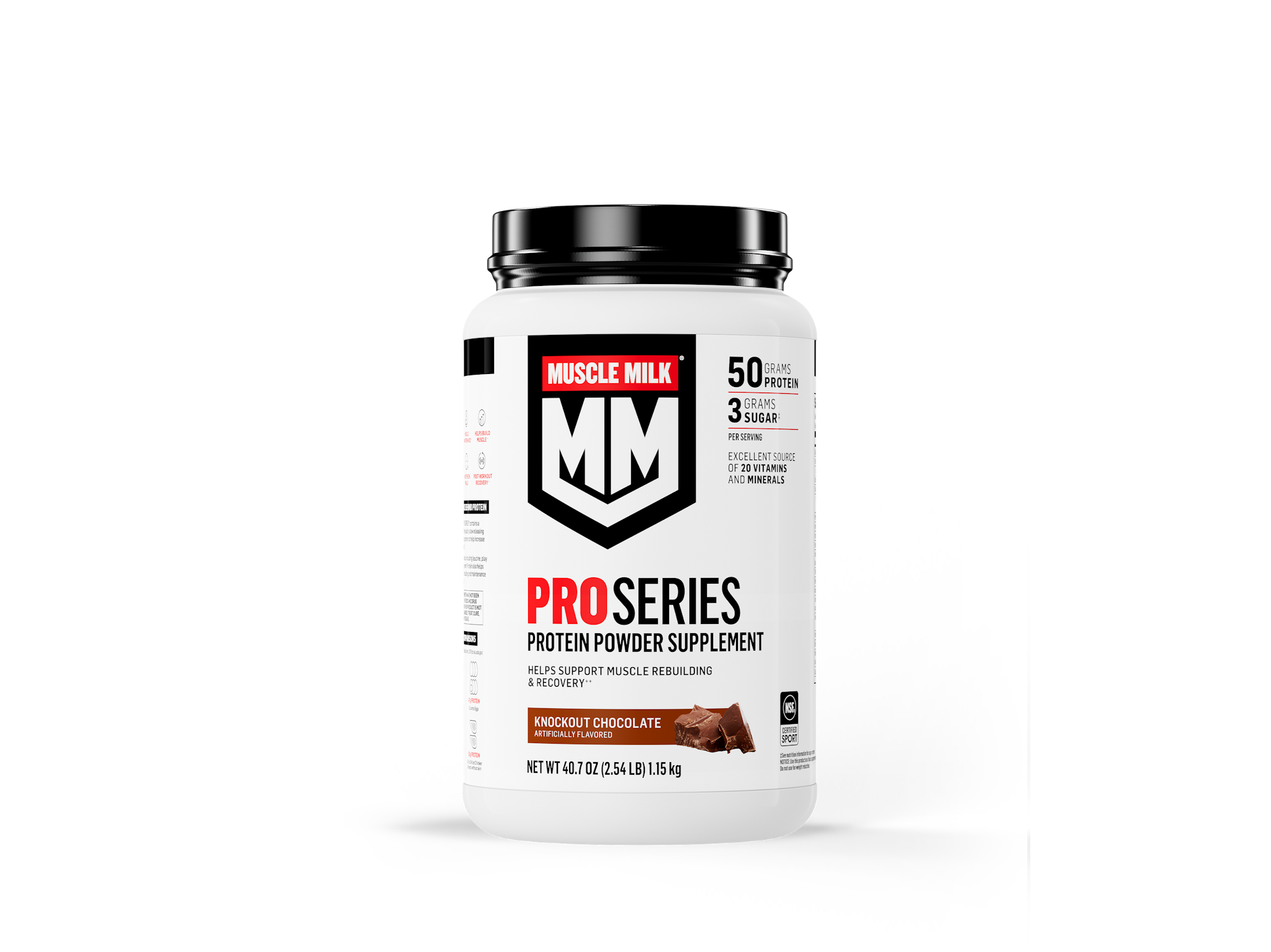 Muscle Milk Pro Series Knockout Chocolate Protein Powder Canister
