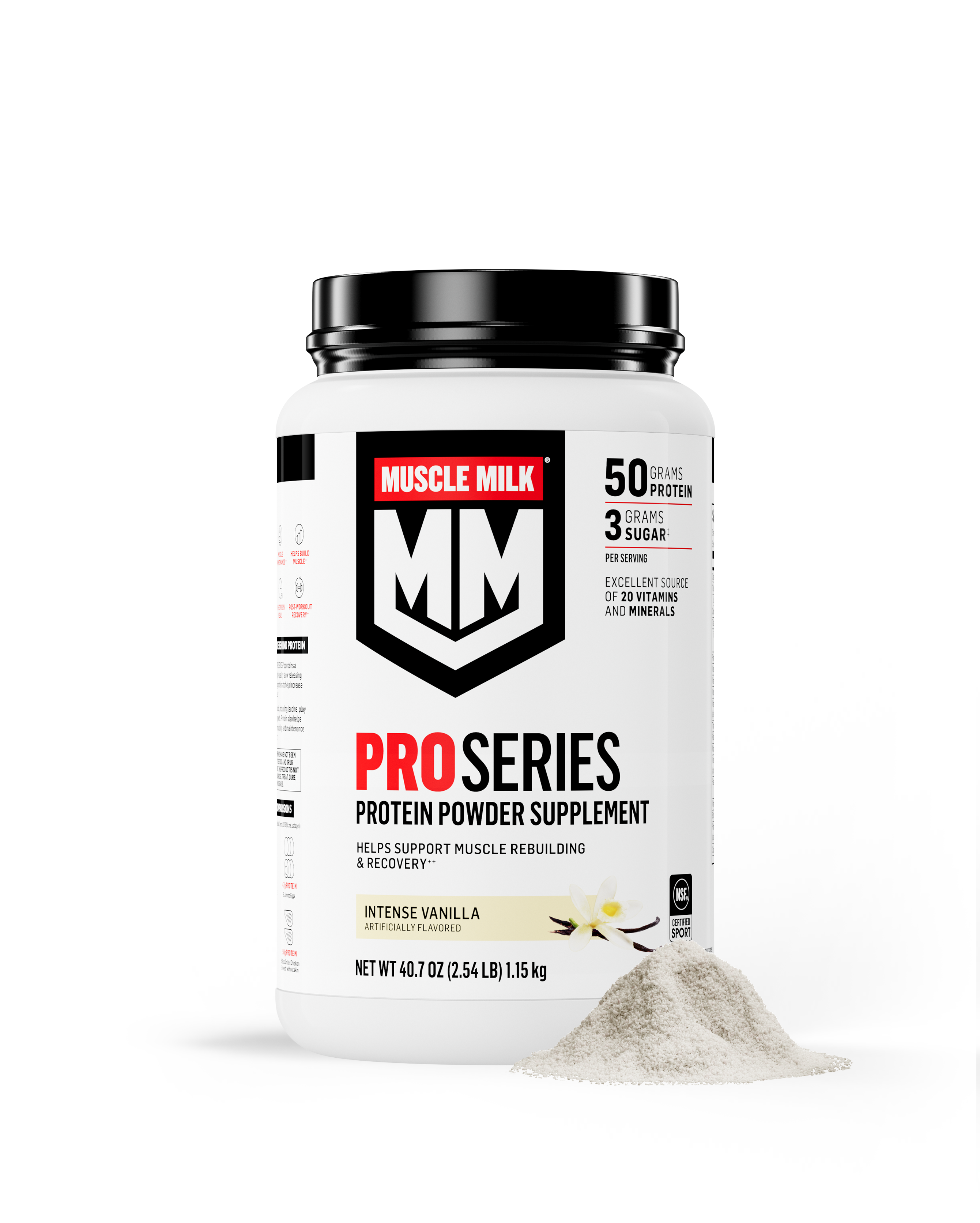 Muscle Milk Pro Series Intense Vanilla Protein Powder Canister