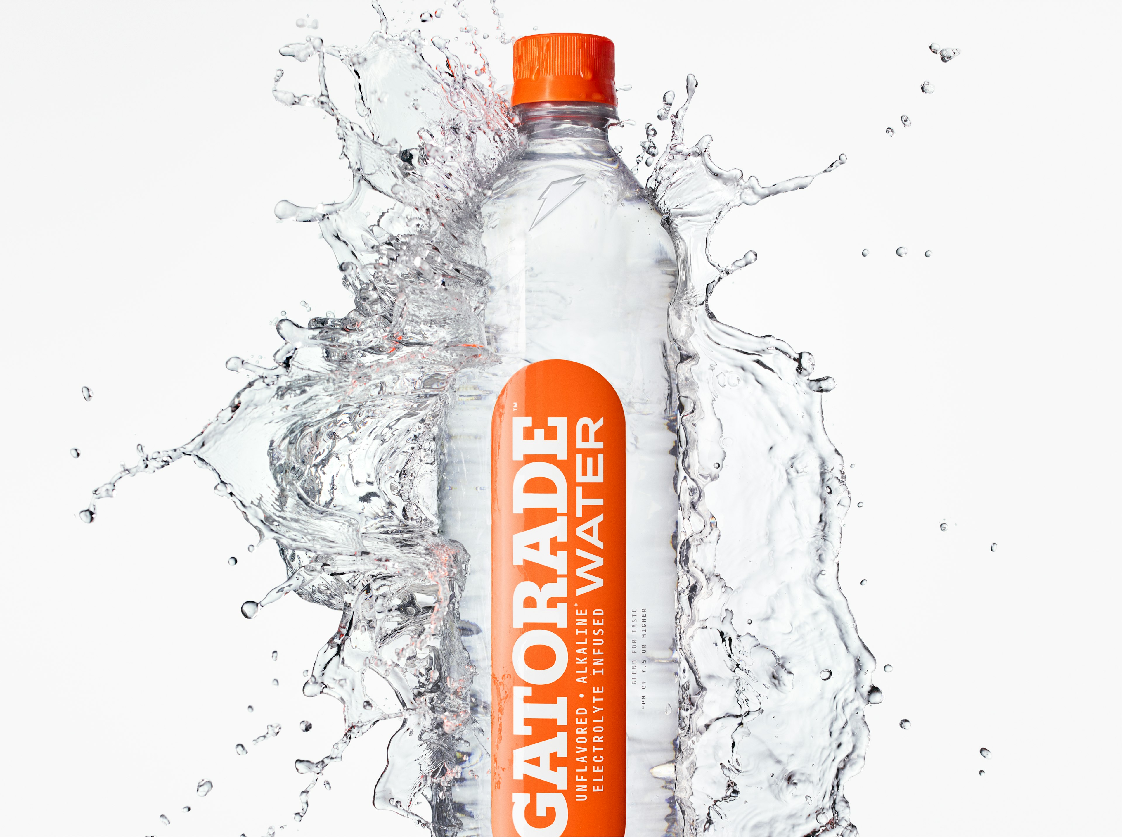 gatorade water bottle with splash of water