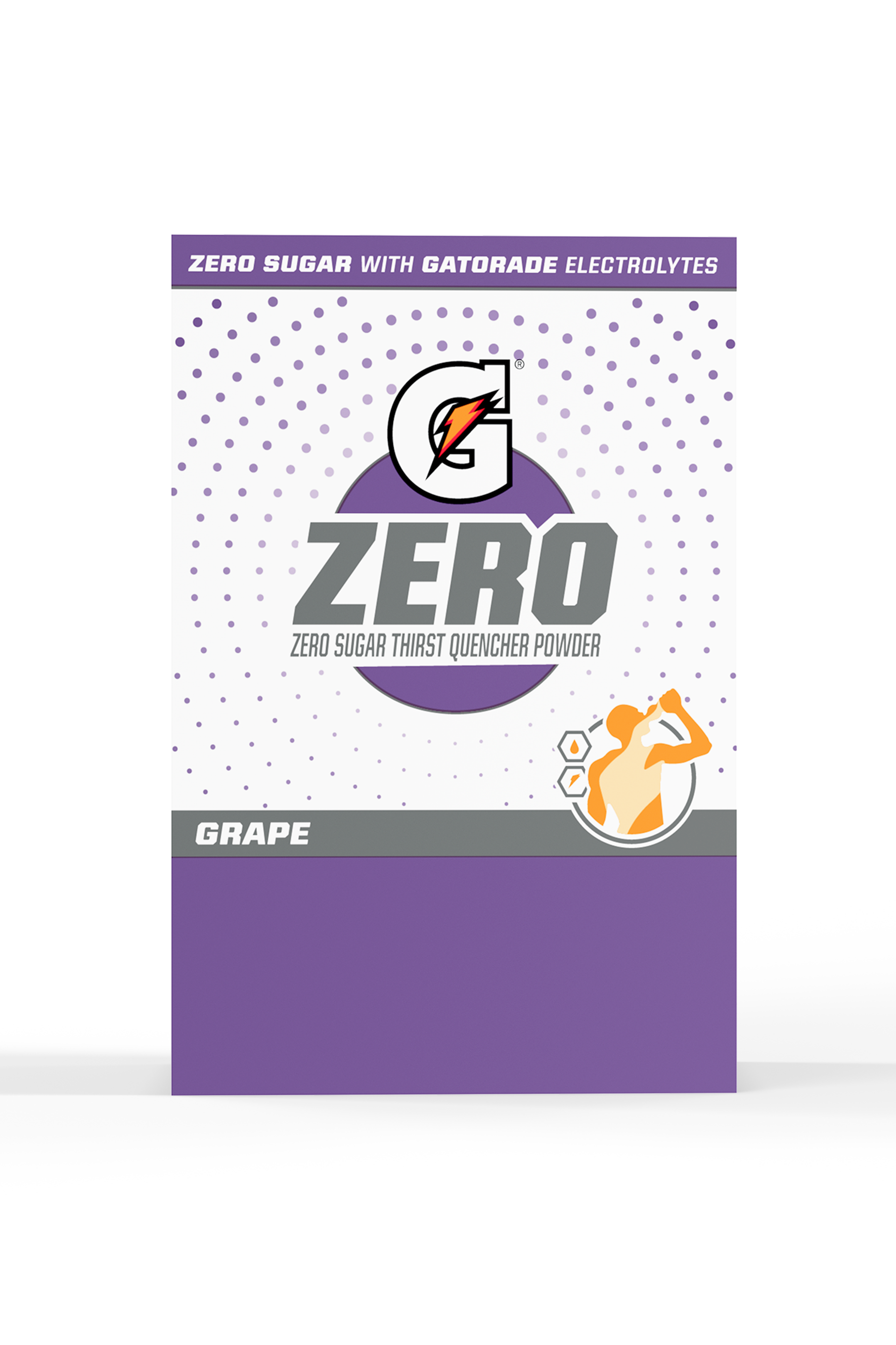 gatorade zero grape powder box
