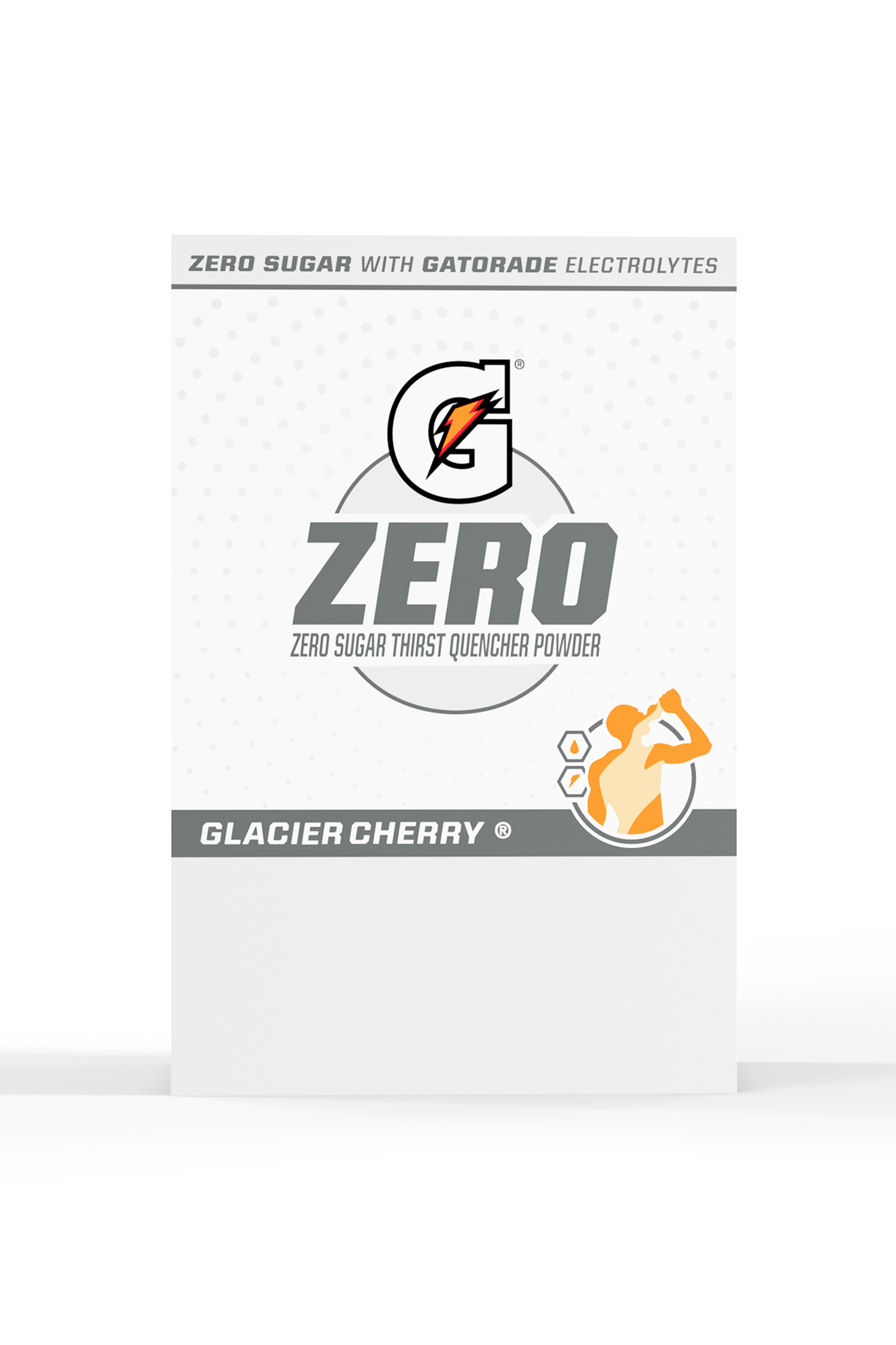 gatorade zero glacier cherry powder box