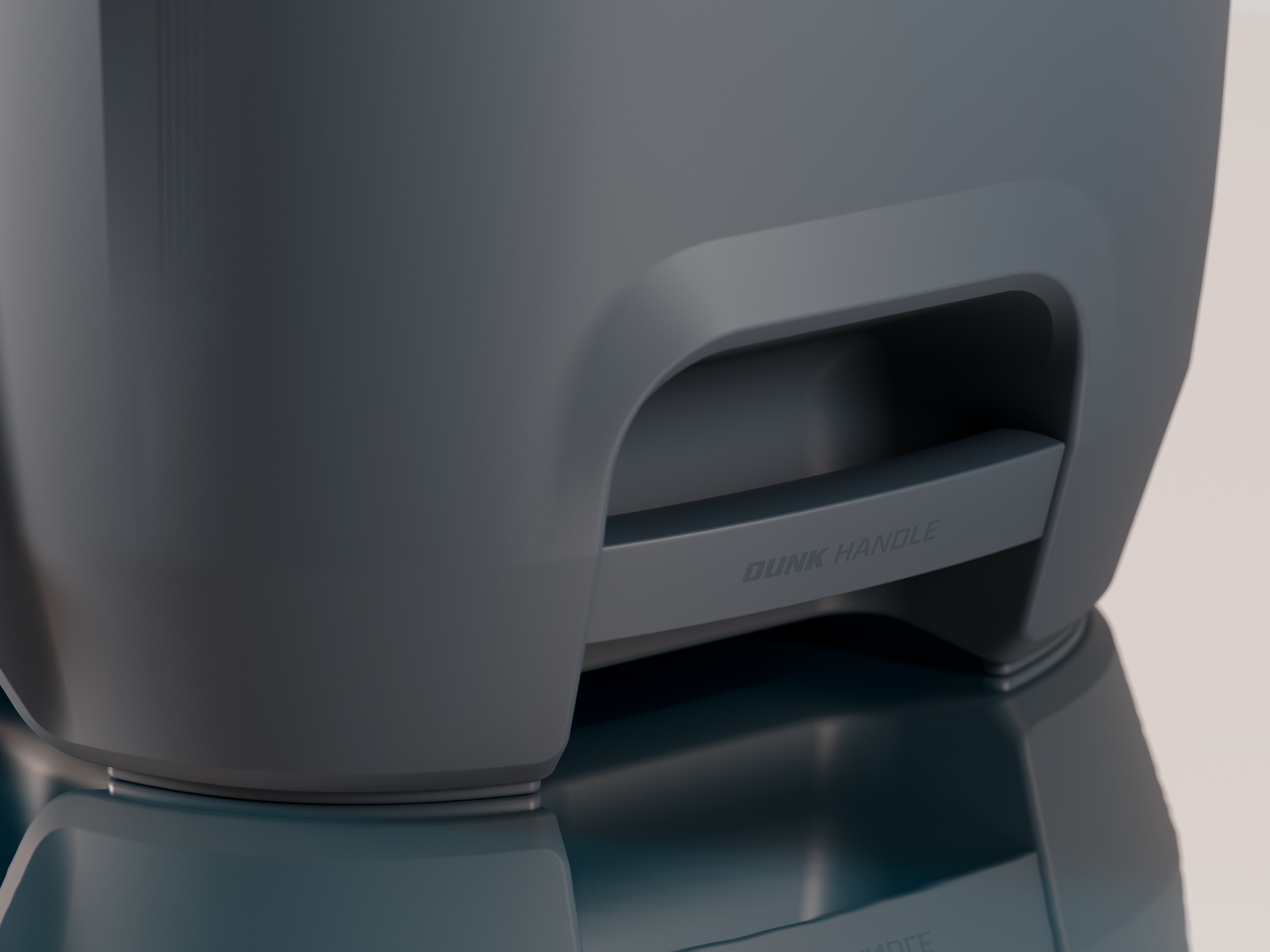 Grey 6 gallon handle detail