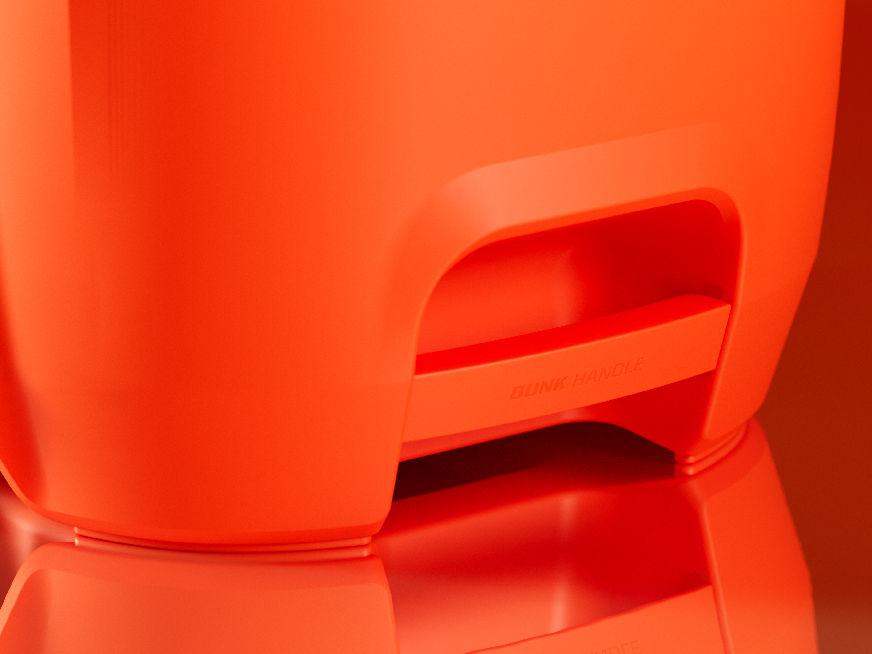 orange 6 gallon handle detail