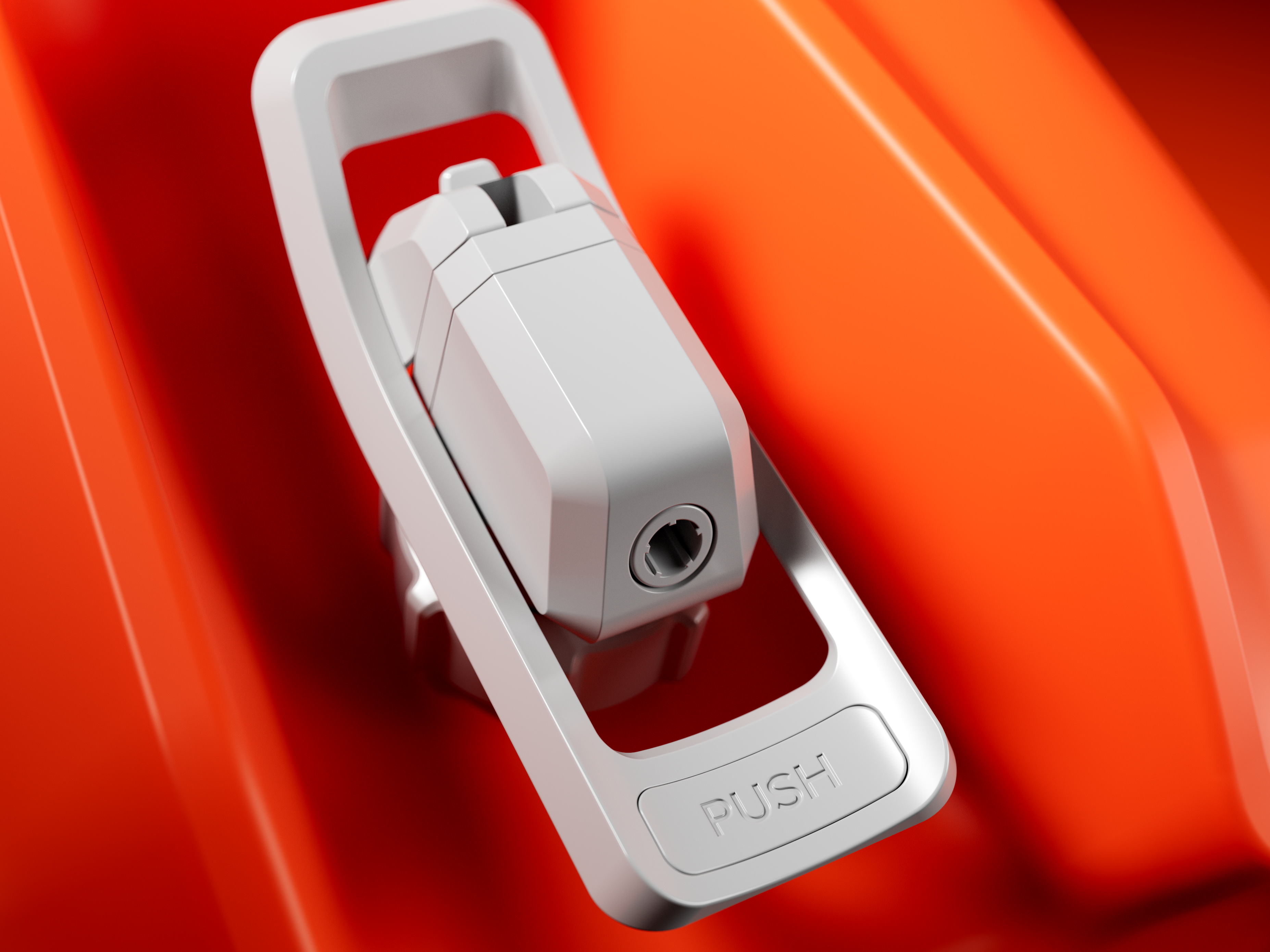 Orange 9 gallon cooler on orange background