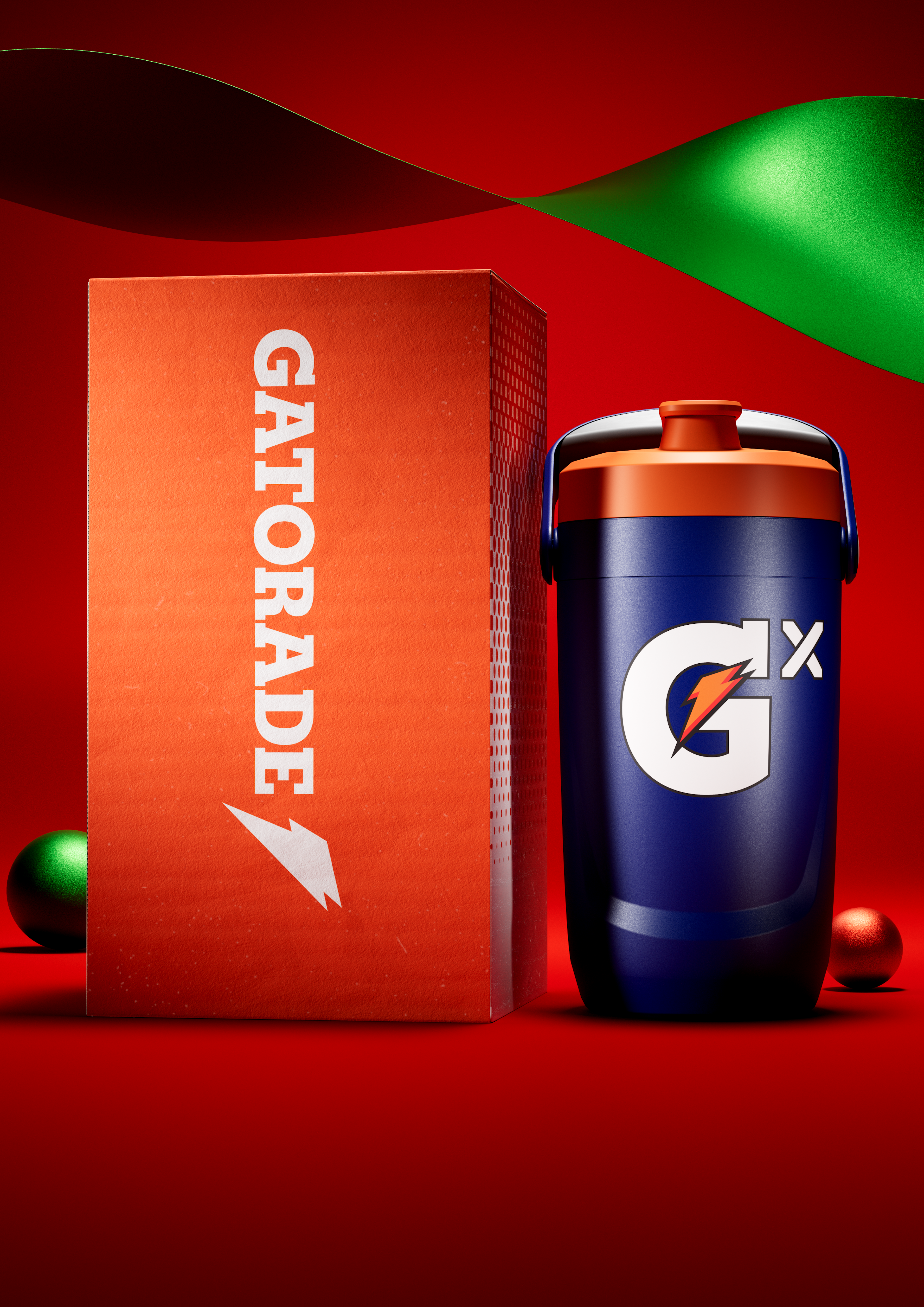 Blue Gx Jug bottle with large gift box