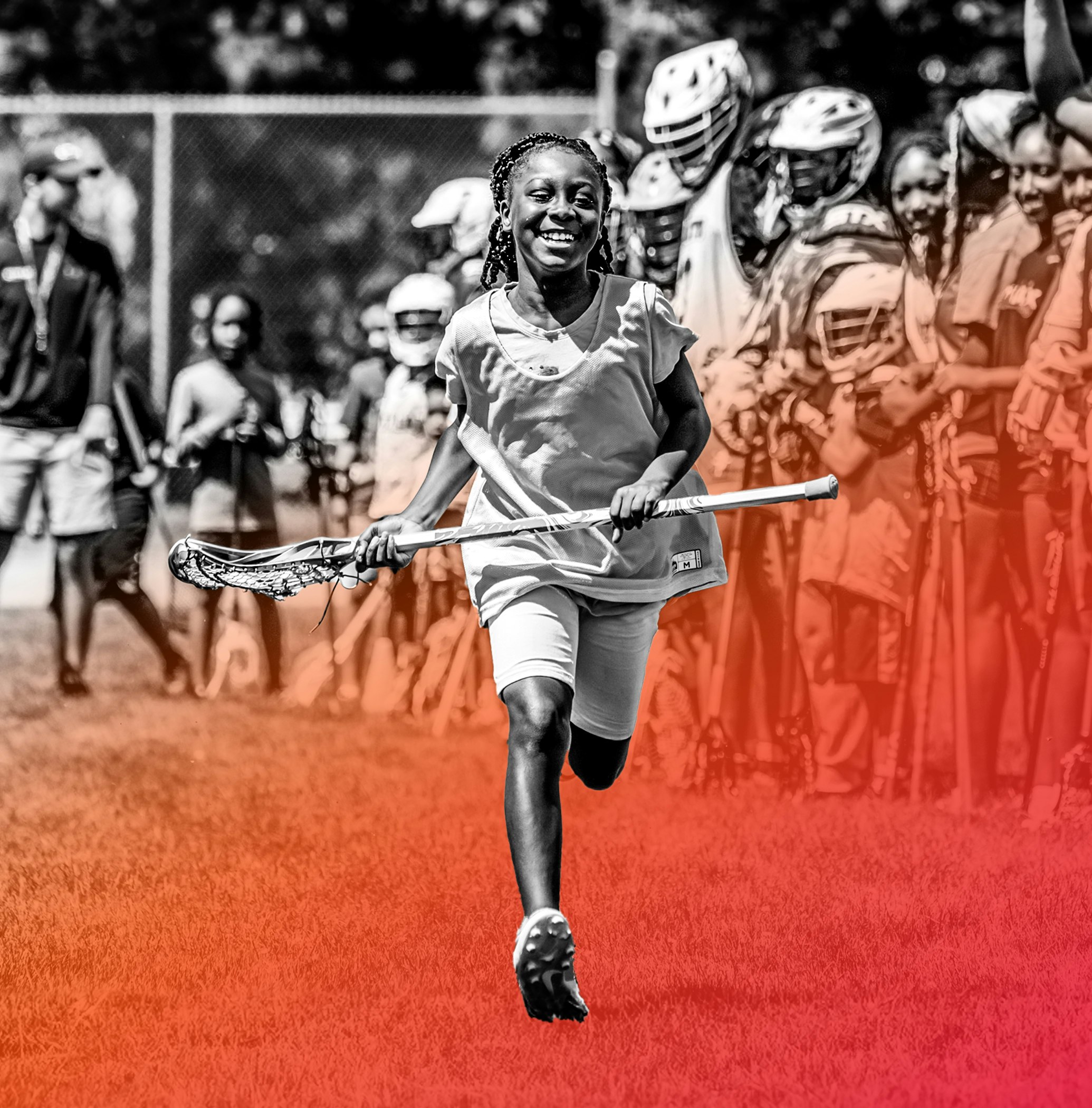 young lacrosse female athlete