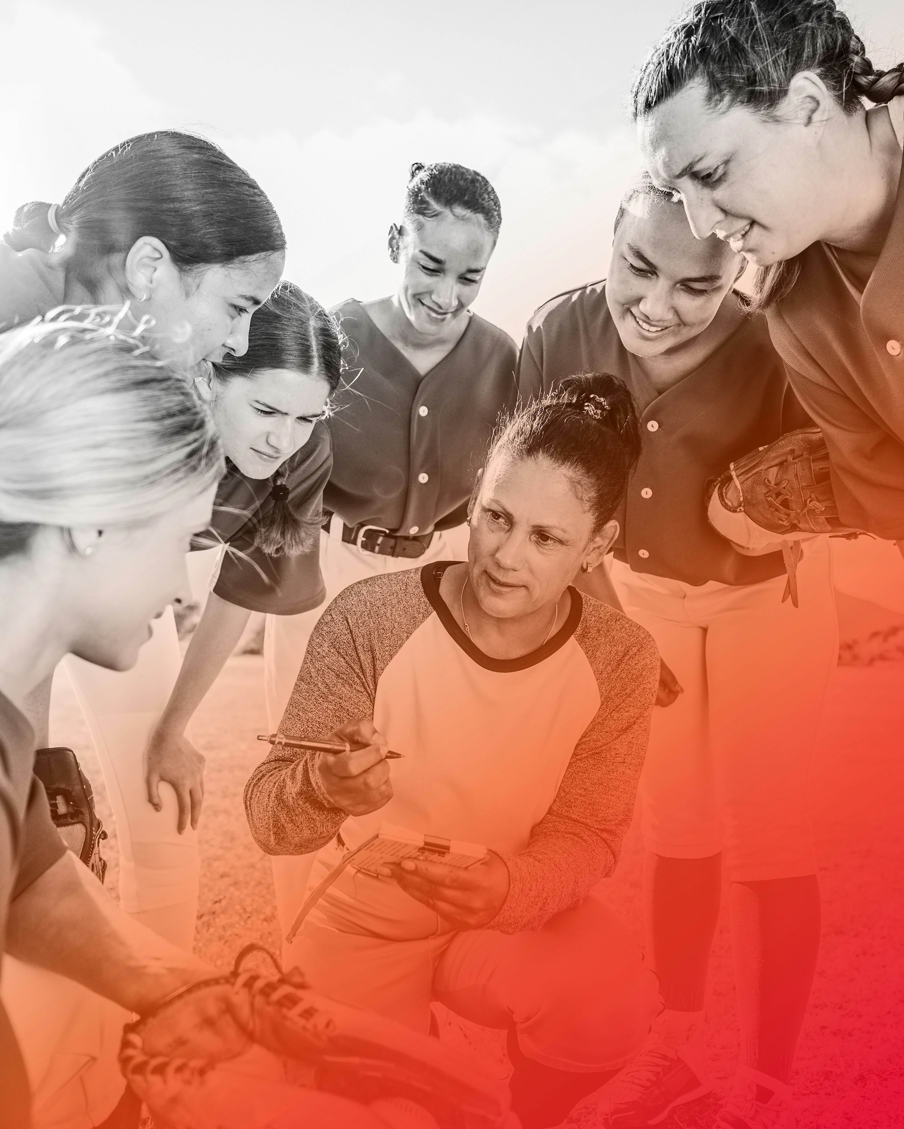female athletes team huddle discussion