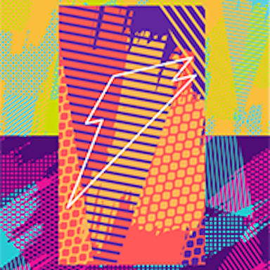 Glitched guava pattern