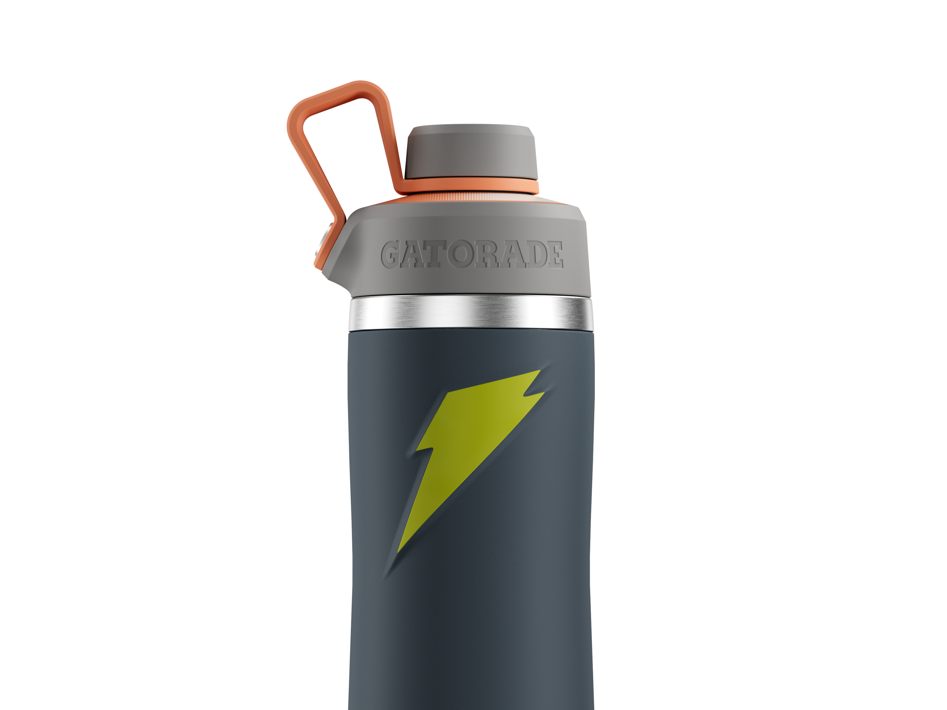 gray - neon yellow colorblock overtime bottle