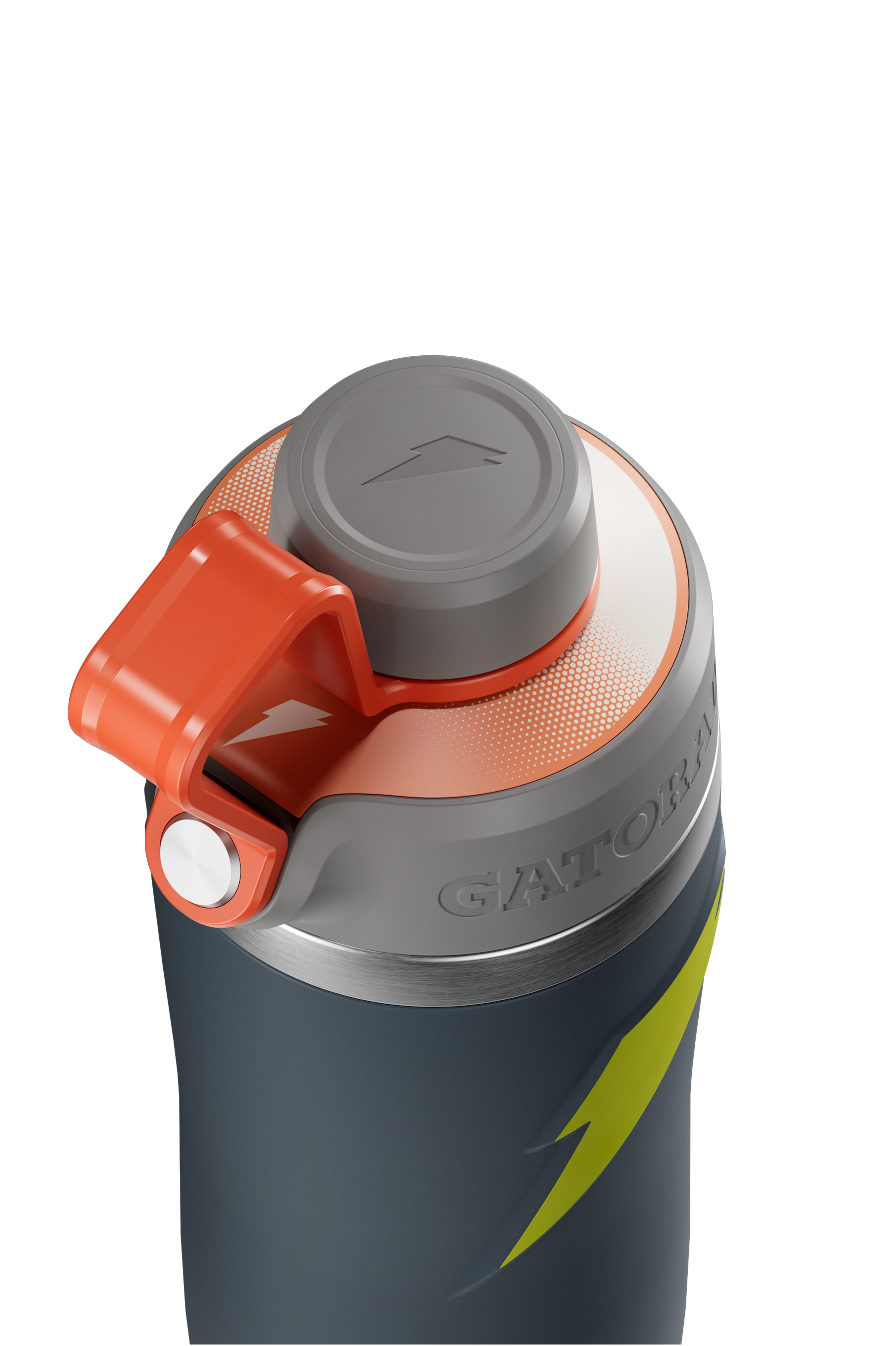 gray - neon yellow colorblock overtime bottle